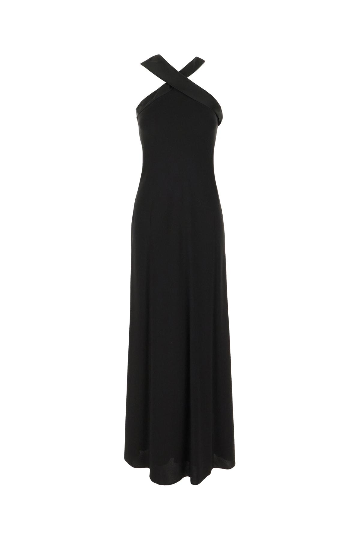 Max Mara Studio Black Triacetate Blend Long Dress