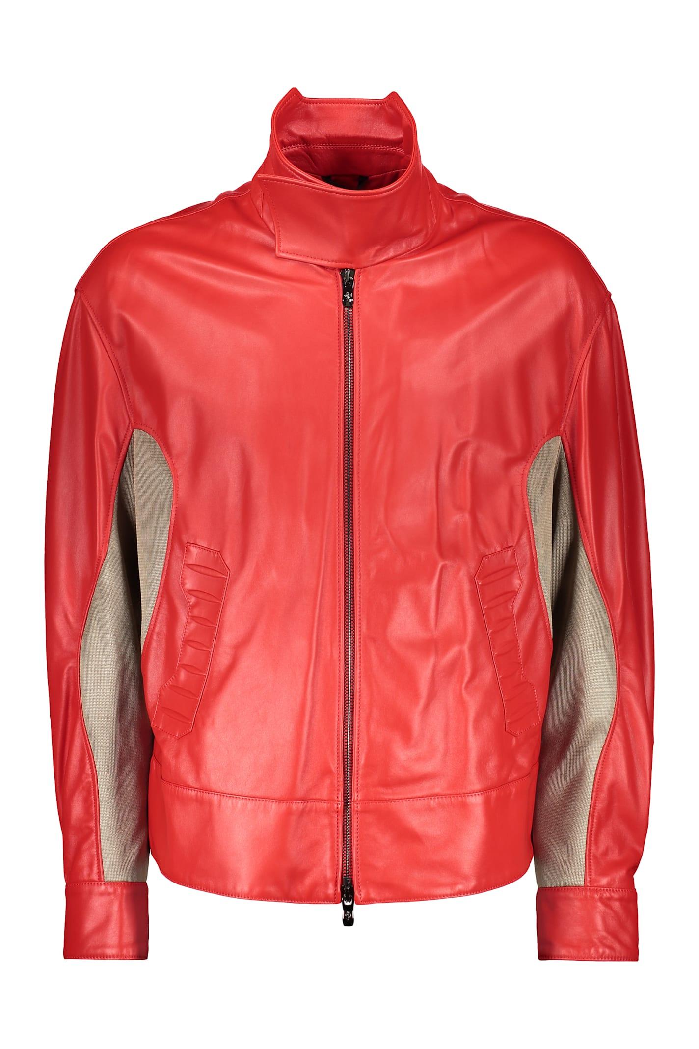 Ferrari Lambskin Bomber Jacket