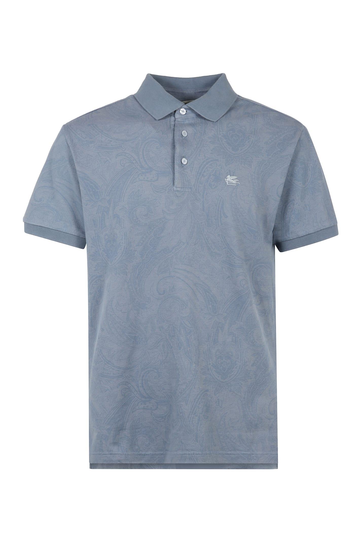 Etro Short Sleeve Cotton Polo Shirt