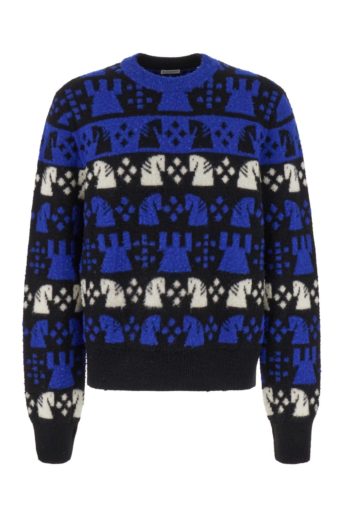 Burberry Embroidered Wool Blend Sweater