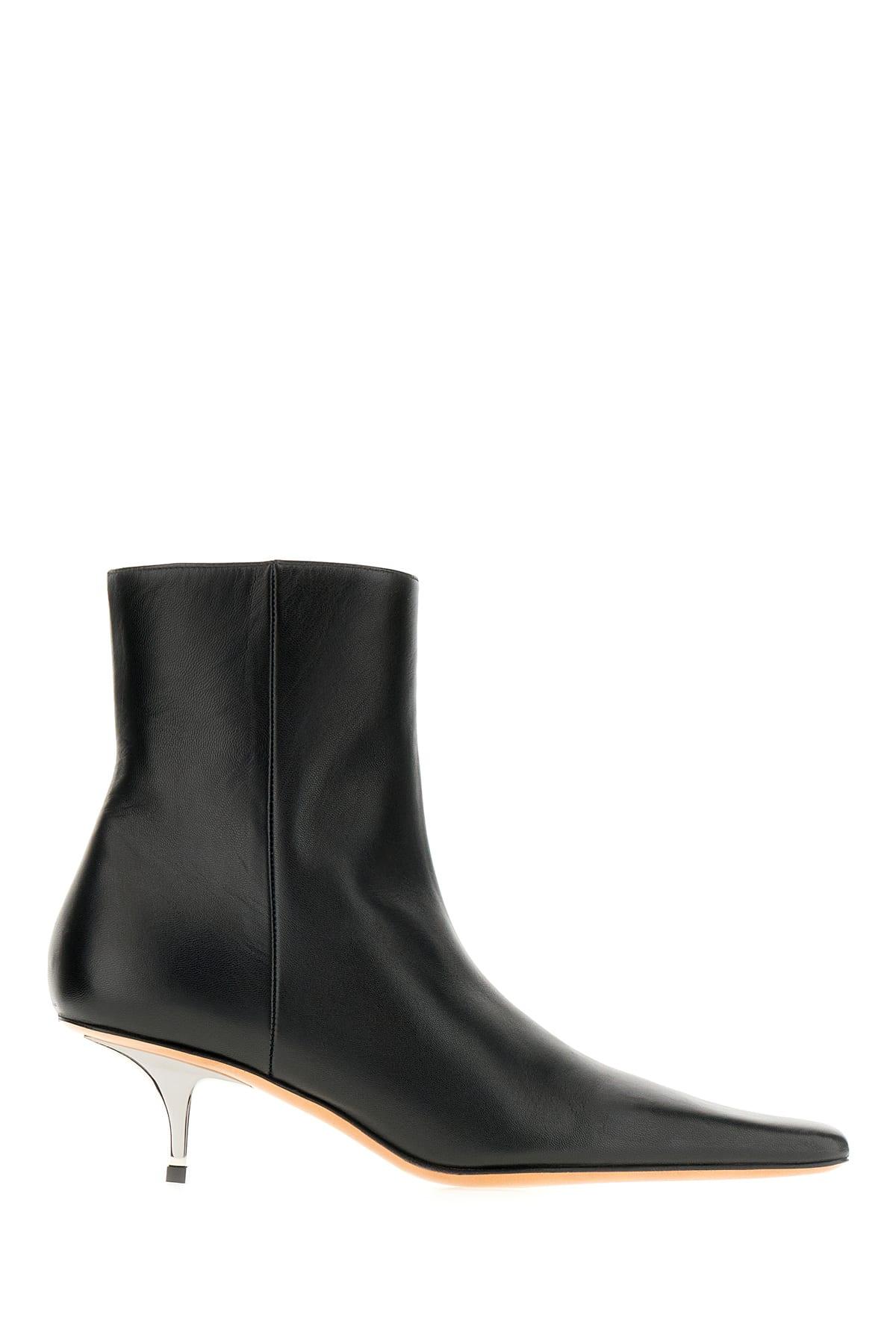 Marni Black Nappa Leather Ankle Boots