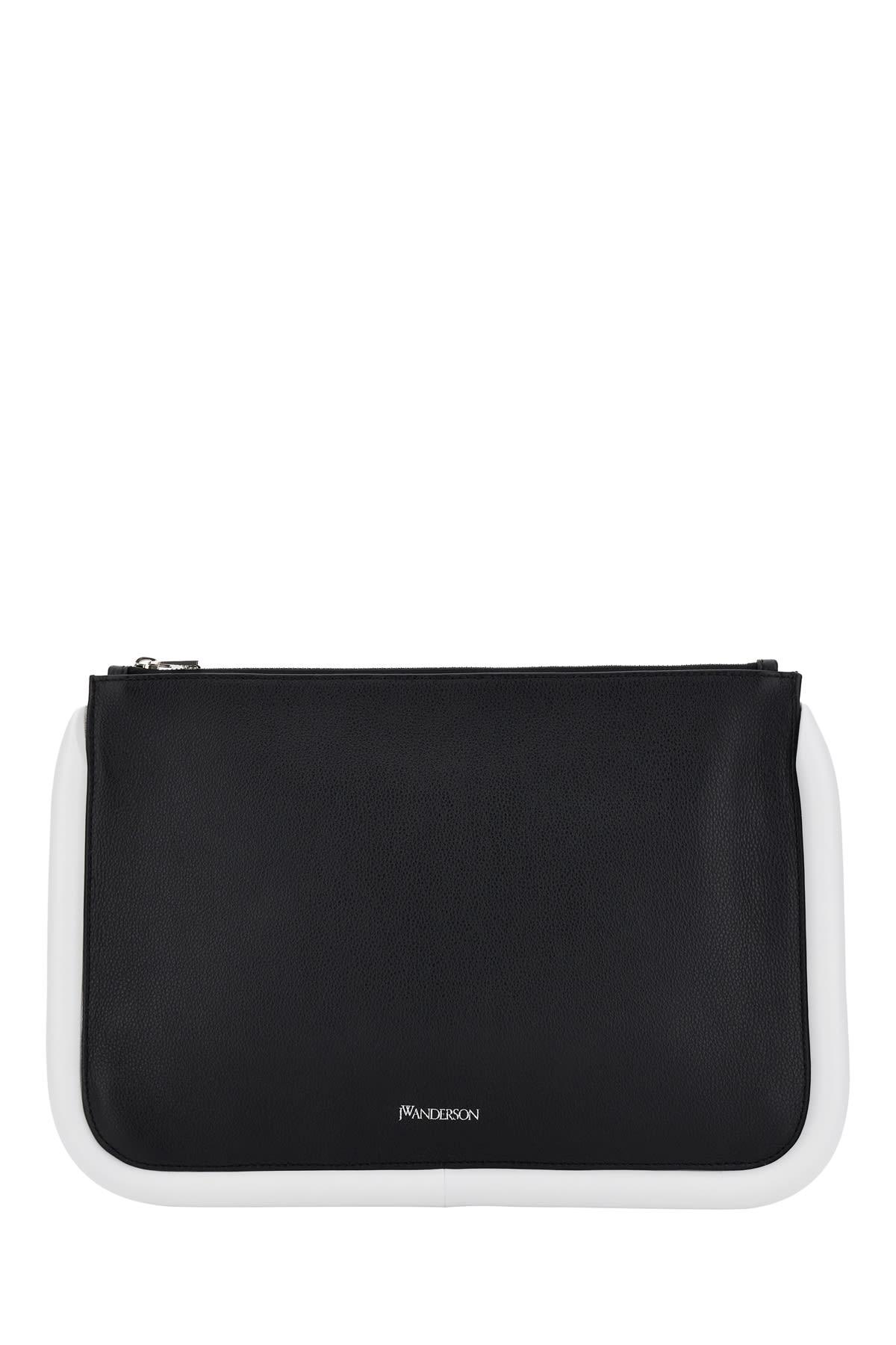 Jw Anderson Black Leather Large Bumper-tube Clutch