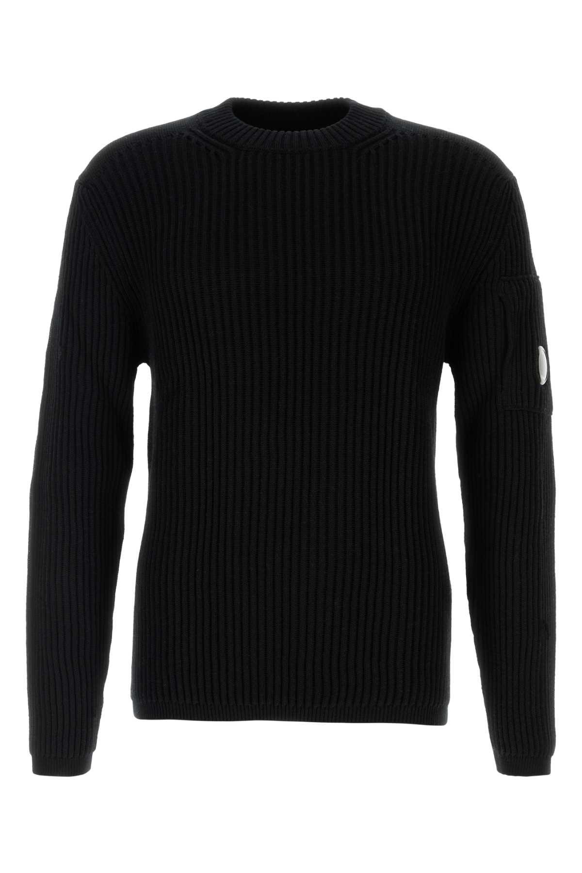 C.p. Company Black Wool Blend Sweater