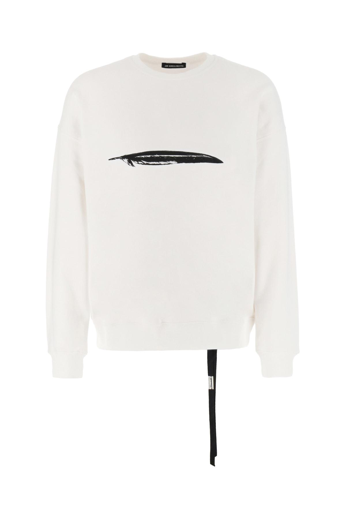 Ann Demeulemeester White Cotton Sweatshirt