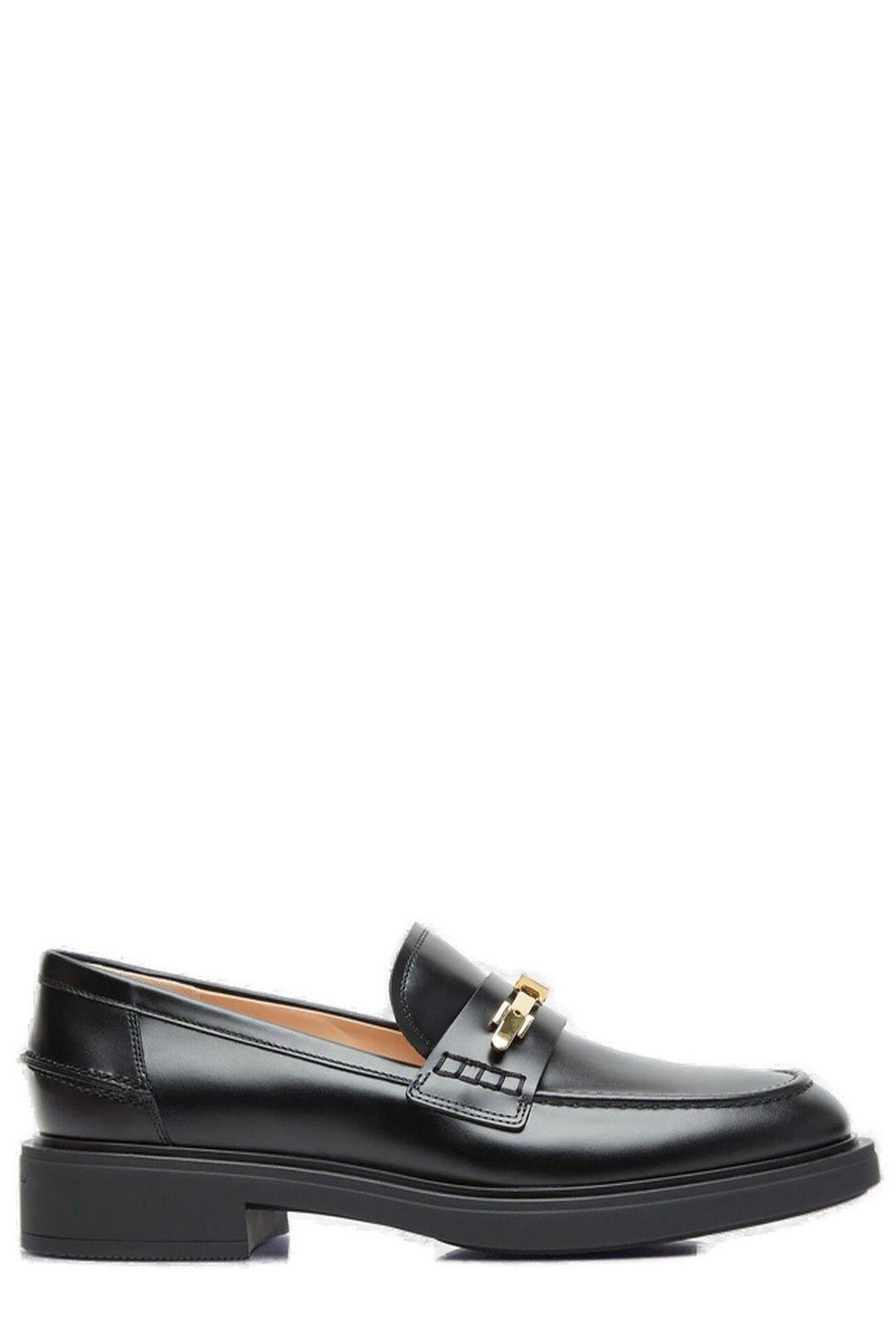 Gianvito Rossi Martine Round Toe Loafers