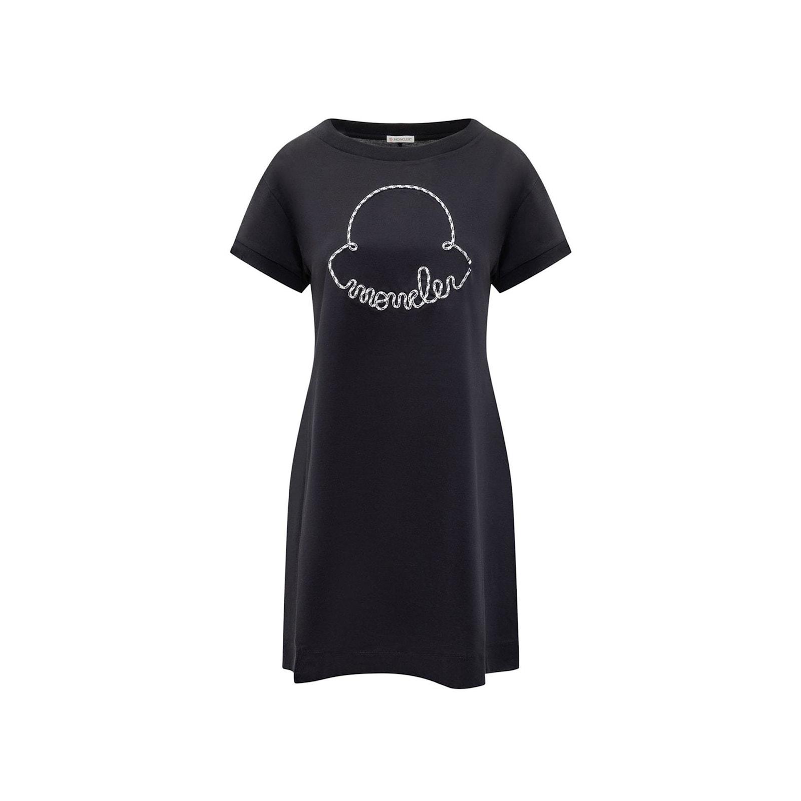 Moncler Cotton Logo Mini Dress