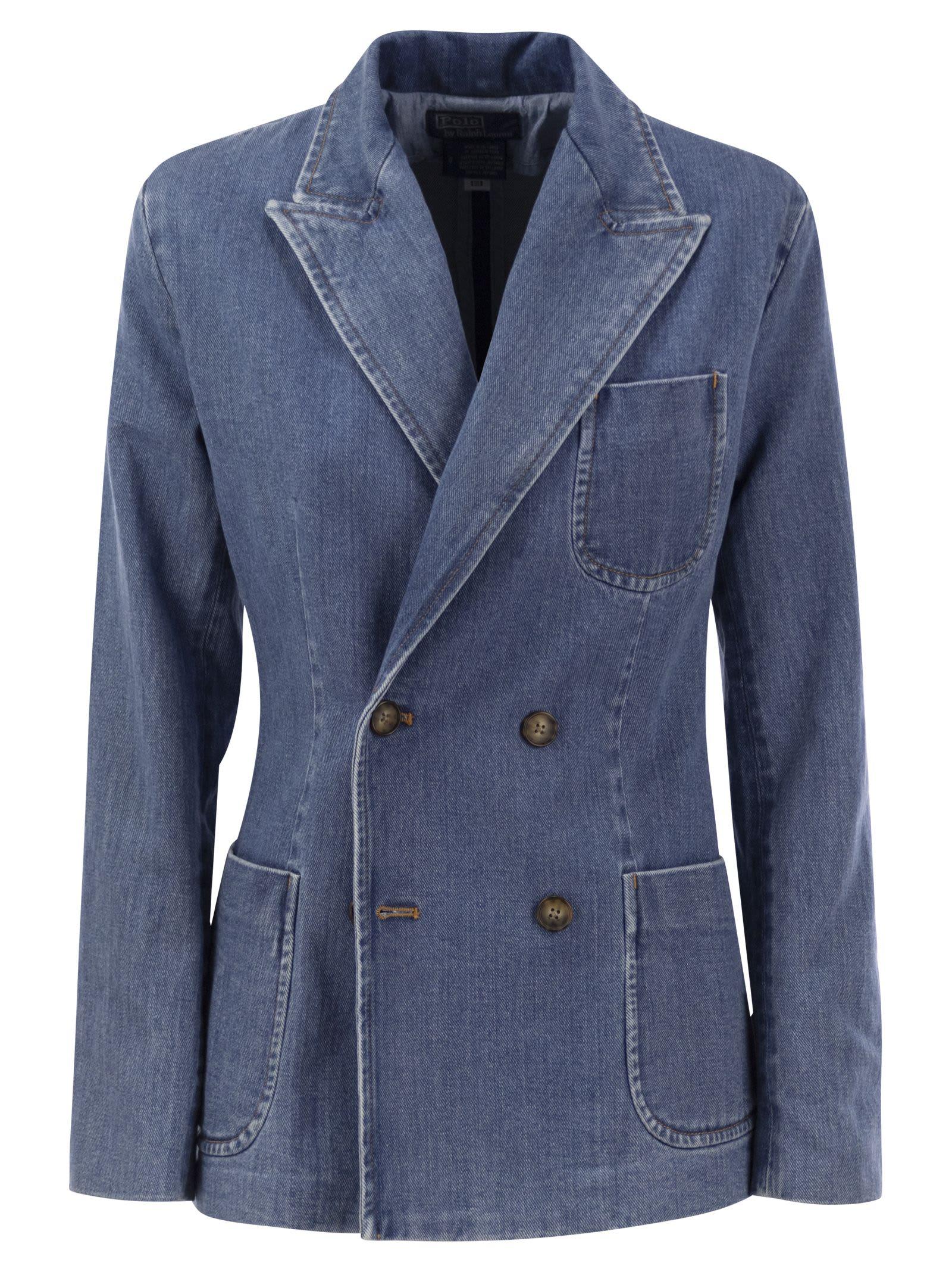 Ralph Lauren Double-breasted Denim Blazer