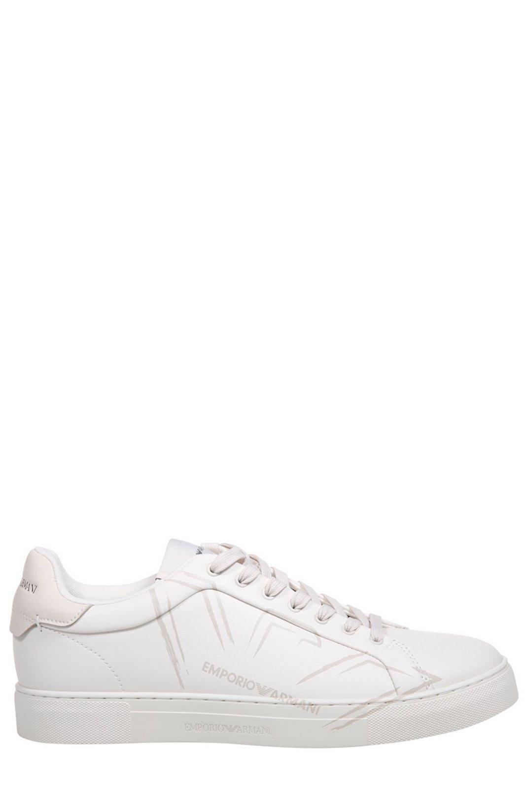 Emporio Armani Logo Printed Lace-up Sneakers