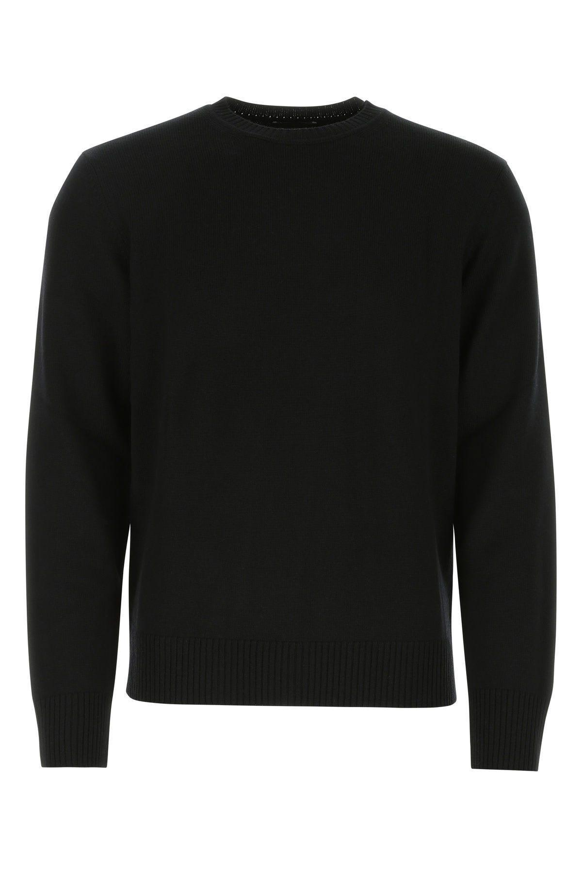 Emporio Armani Black Wool Sweater
