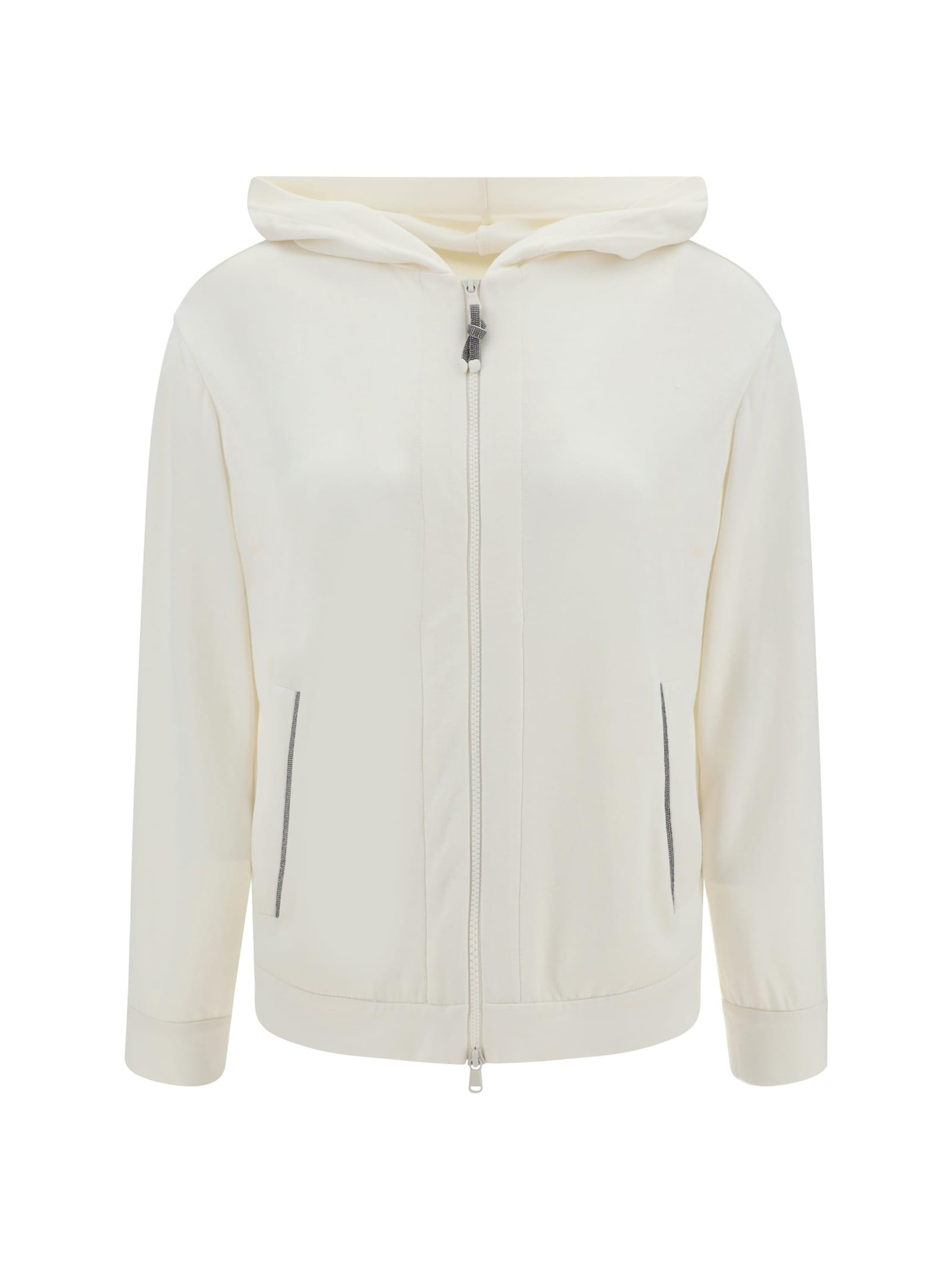 Brunello Cucinelli Women's Cotton And Silk Blend Hoodie