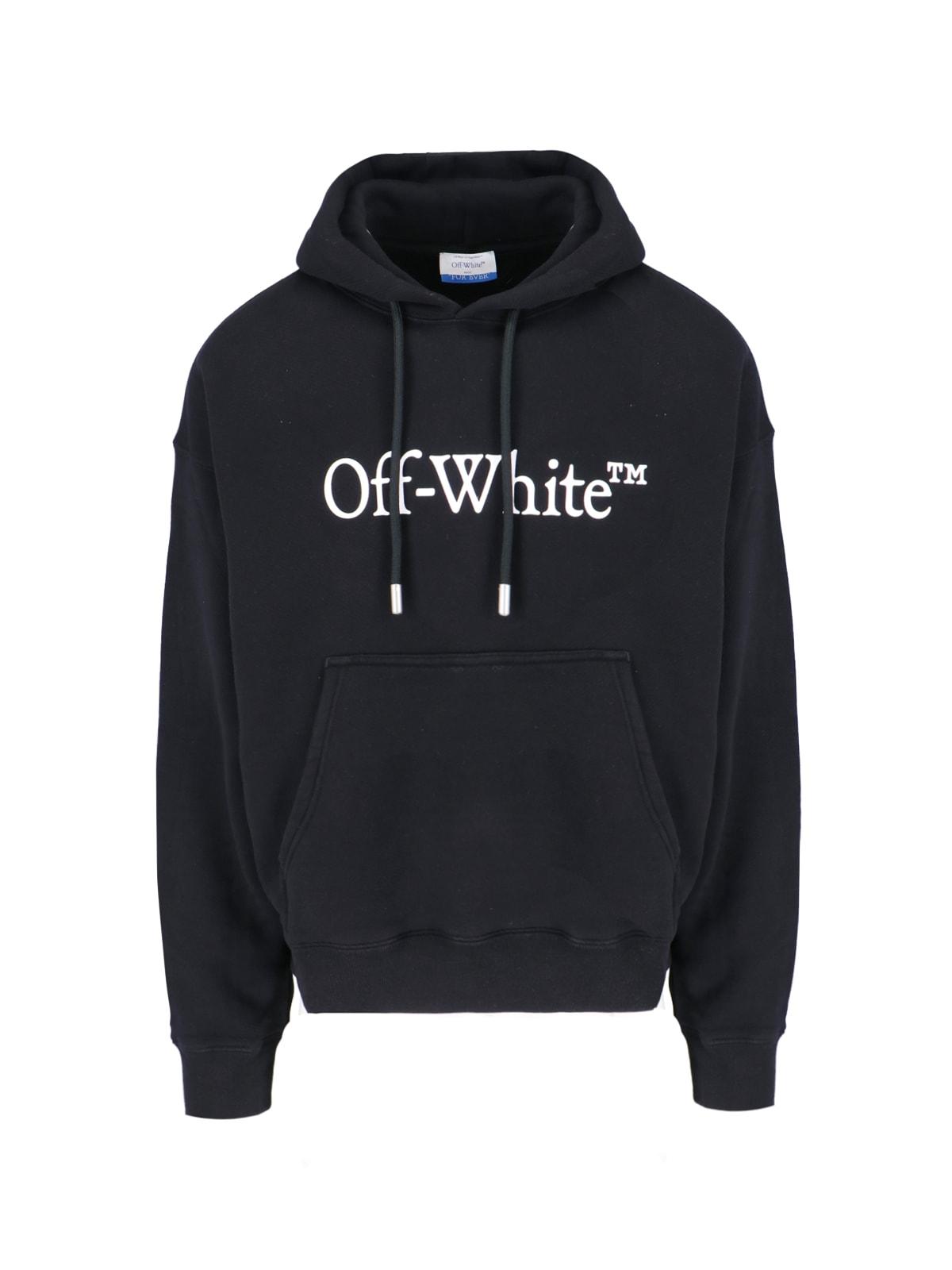 Off-White Big Bookish Cotton Hoodie and Logo Print Hoodie