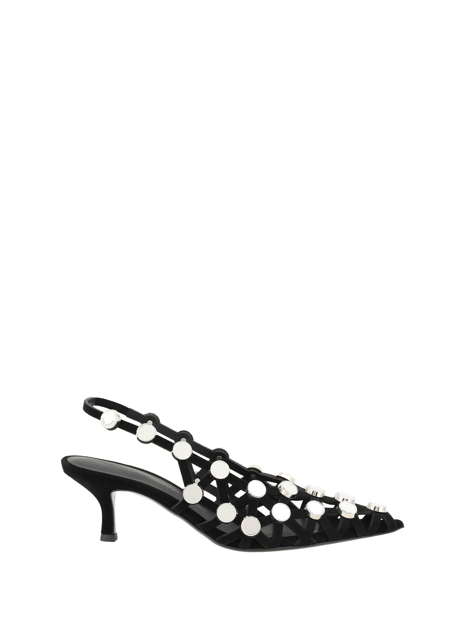 The Attico Grid Pumps and Slingback