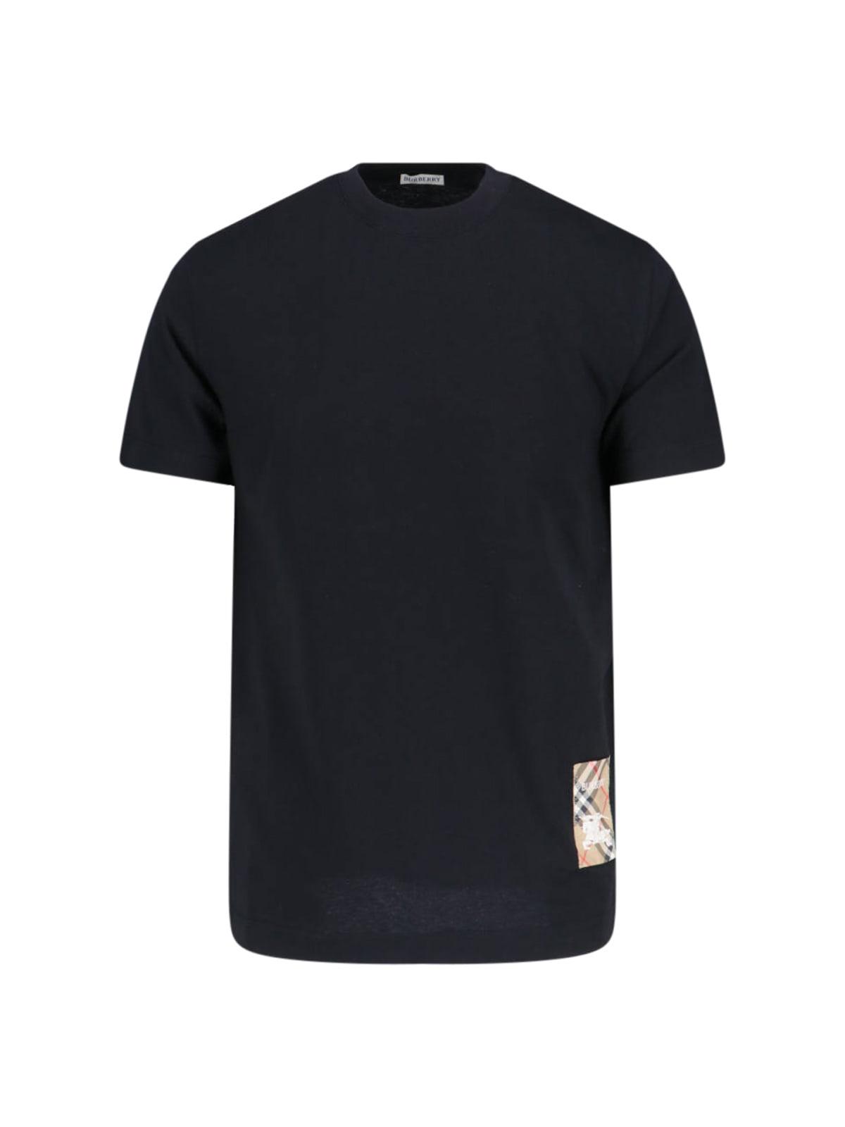 Burberry Men's 100% Cotton T-Shirt in Black