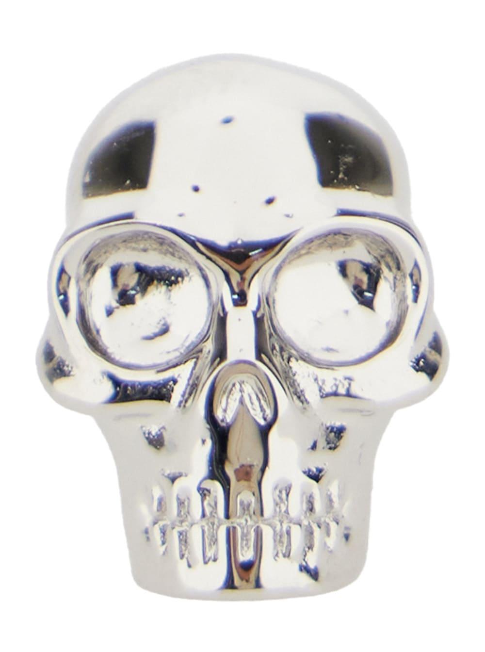 Alexander McQueen Skull Earring in Palladium and Metal