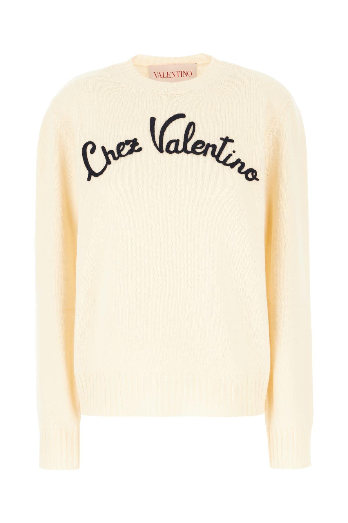 Valentino Garavani Cream Wool Sweater