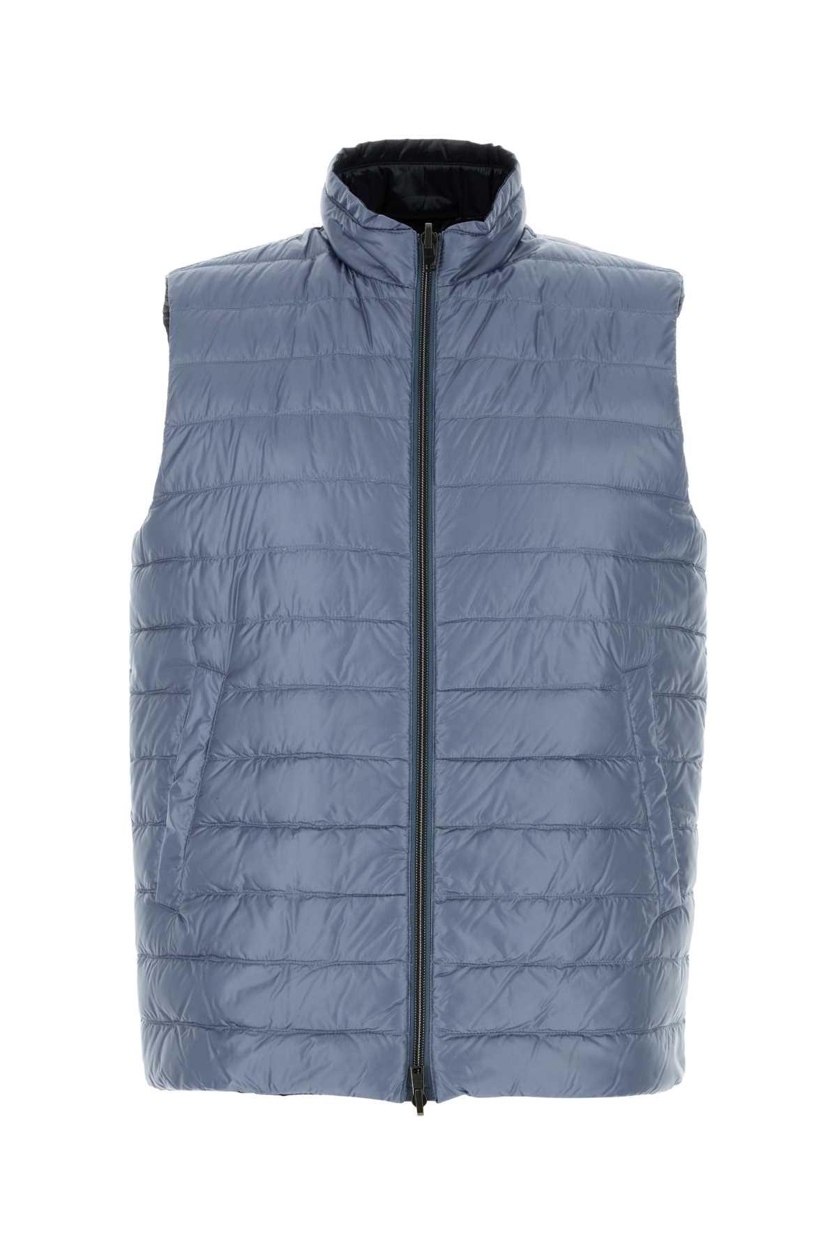 HERNO Air Force Blue Nylon Reversible Jacket