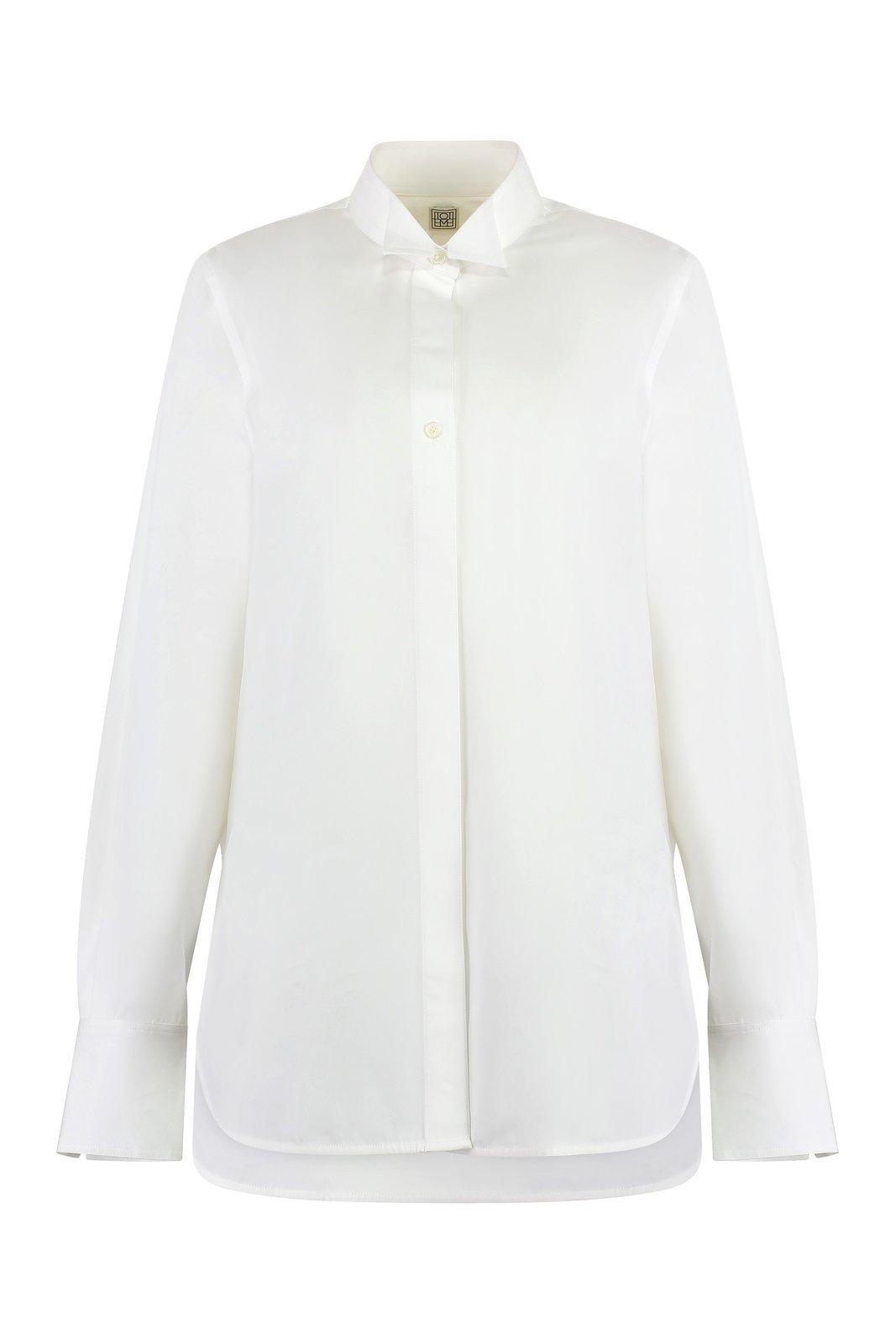 Toteme Curved Hem Buttoned Shirt