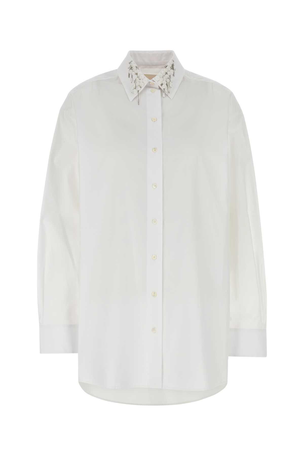 Givenchy Women's Poplin Oversize Shirt in White