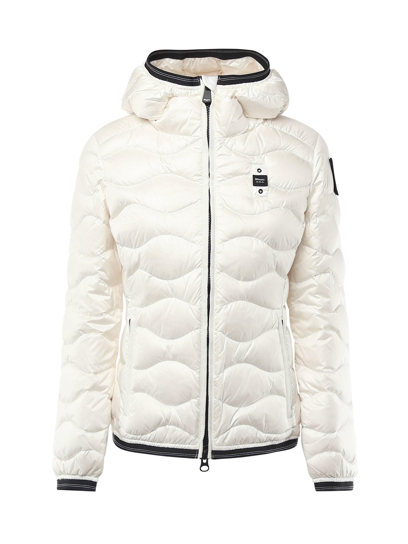Blauer Wave Pattern Down Jacket Camelia