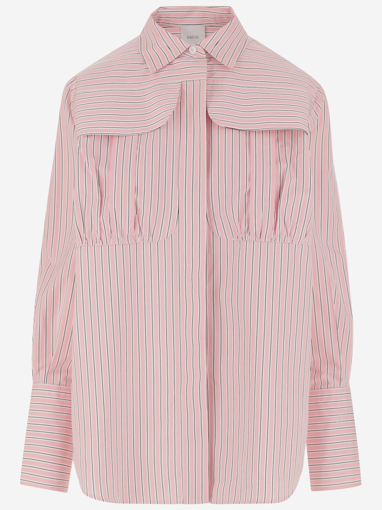 Patou Cotton Shirt With Striped Pattern