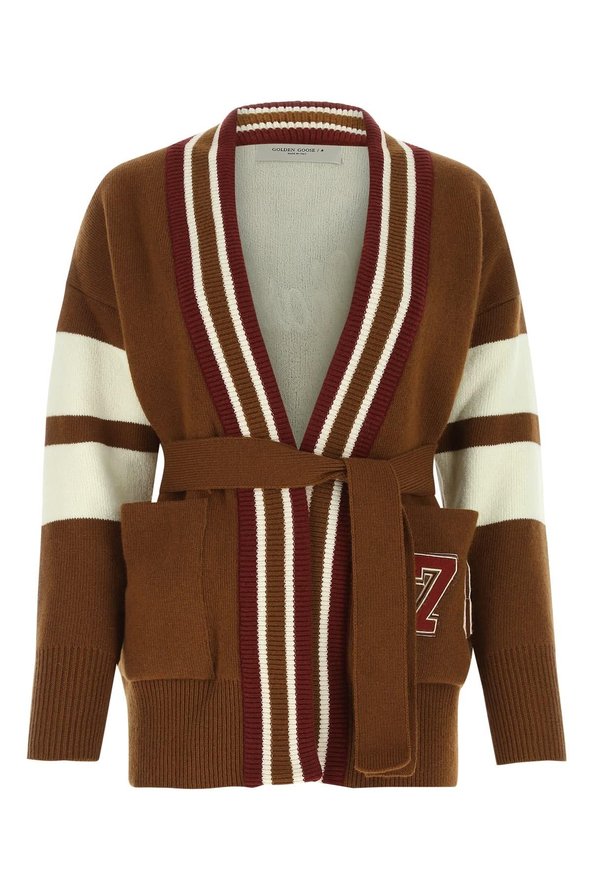 Golden Goose Brown Wool Blend Cardigan