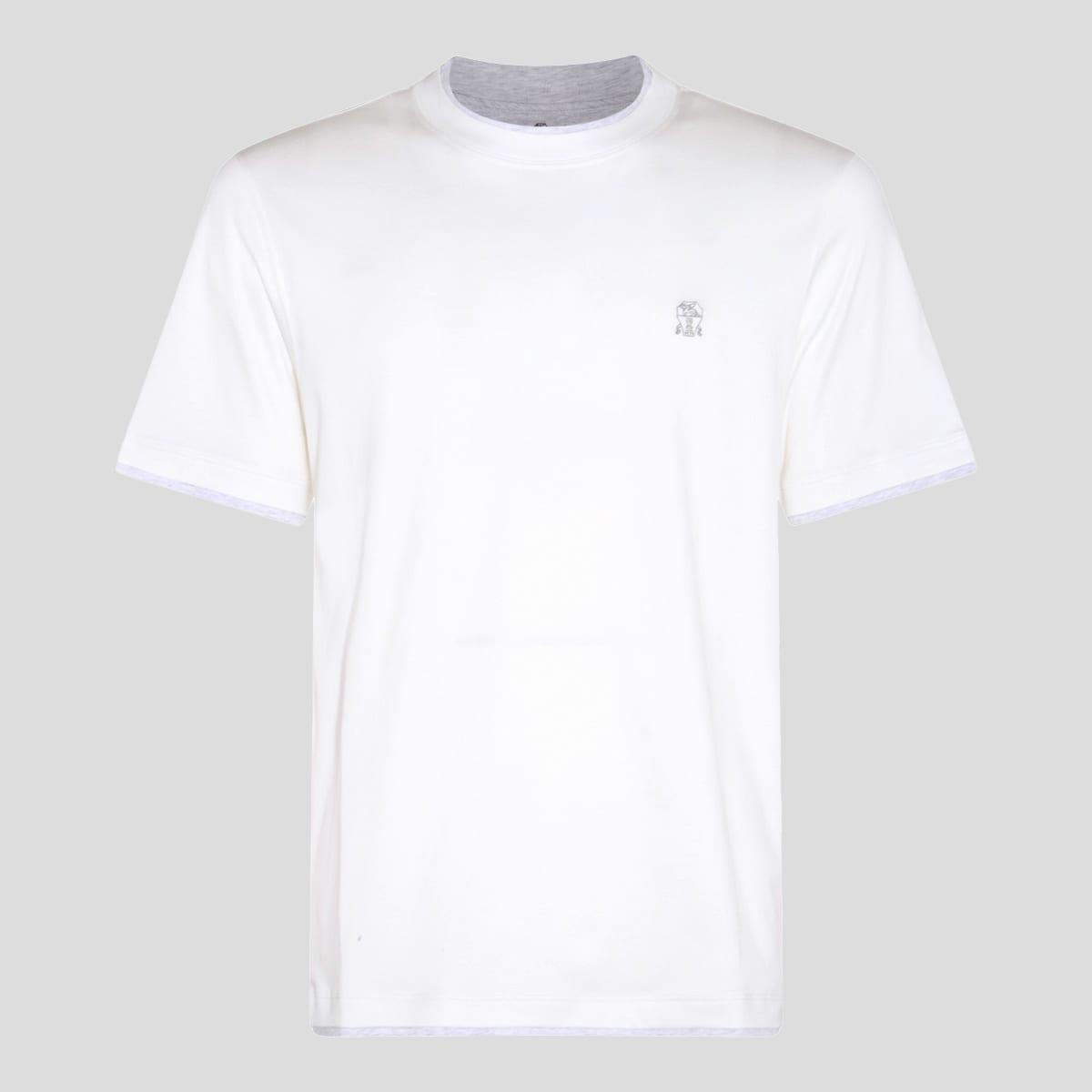Brunello Cucinelli White Cotton T-shirt