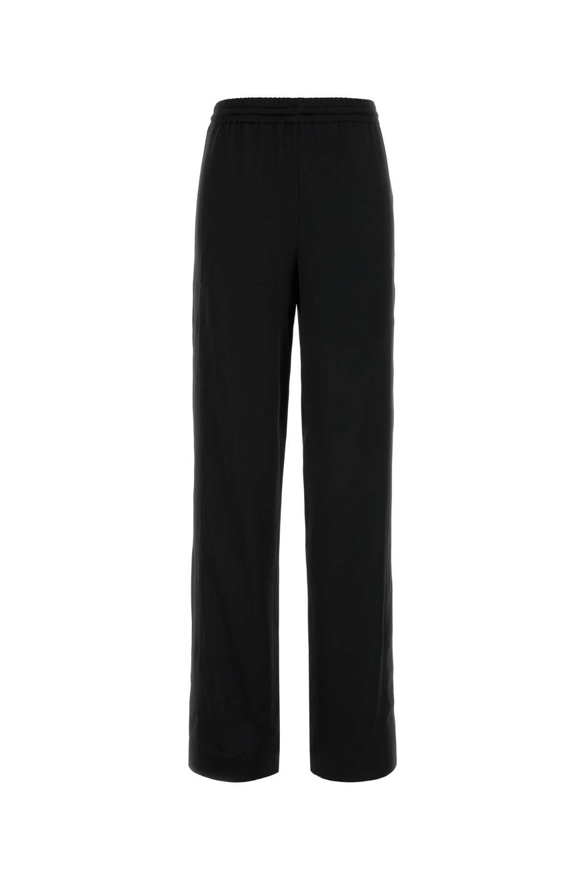 BLUMARINE Black Stretch Satin Joggers