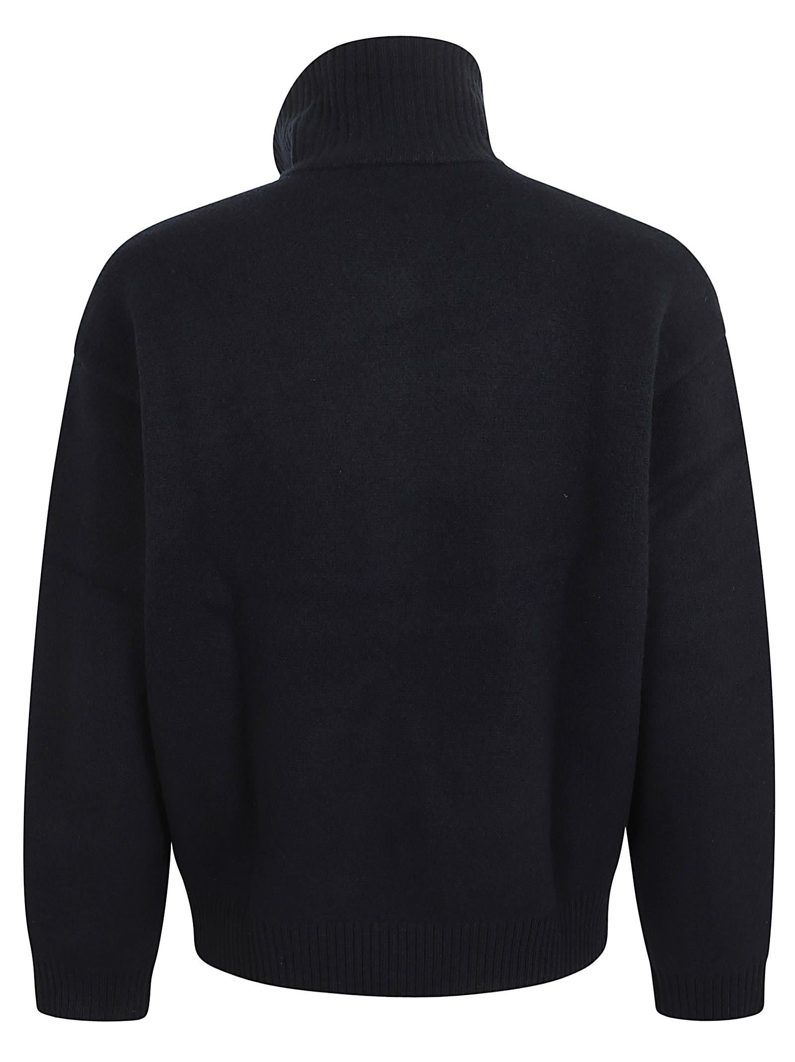 Emporio Armani Logo-embroidered Zipped Cardigan