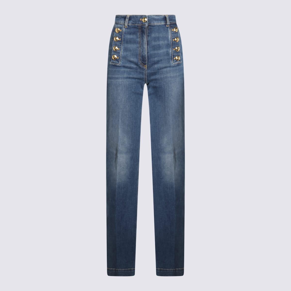 Elisabetta Franchi Blue Cotton Denim Jeans