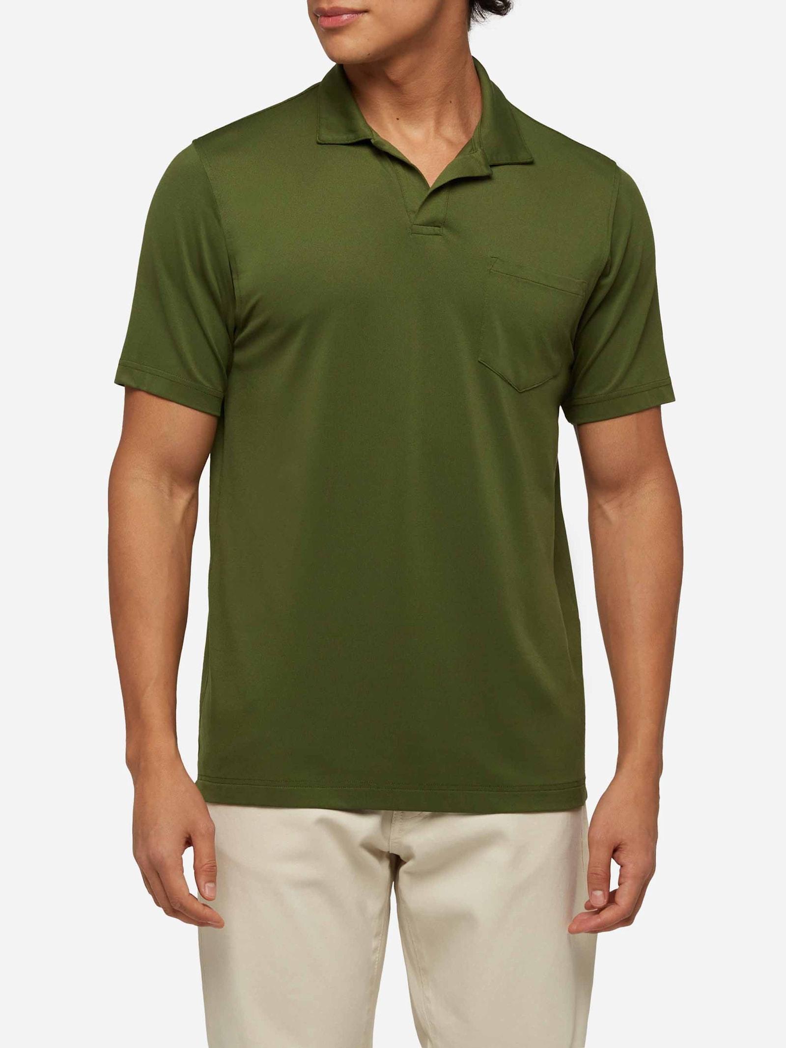 MC2 SAINT BARTH Military Green Technical Piquet Polo Shirt Camber