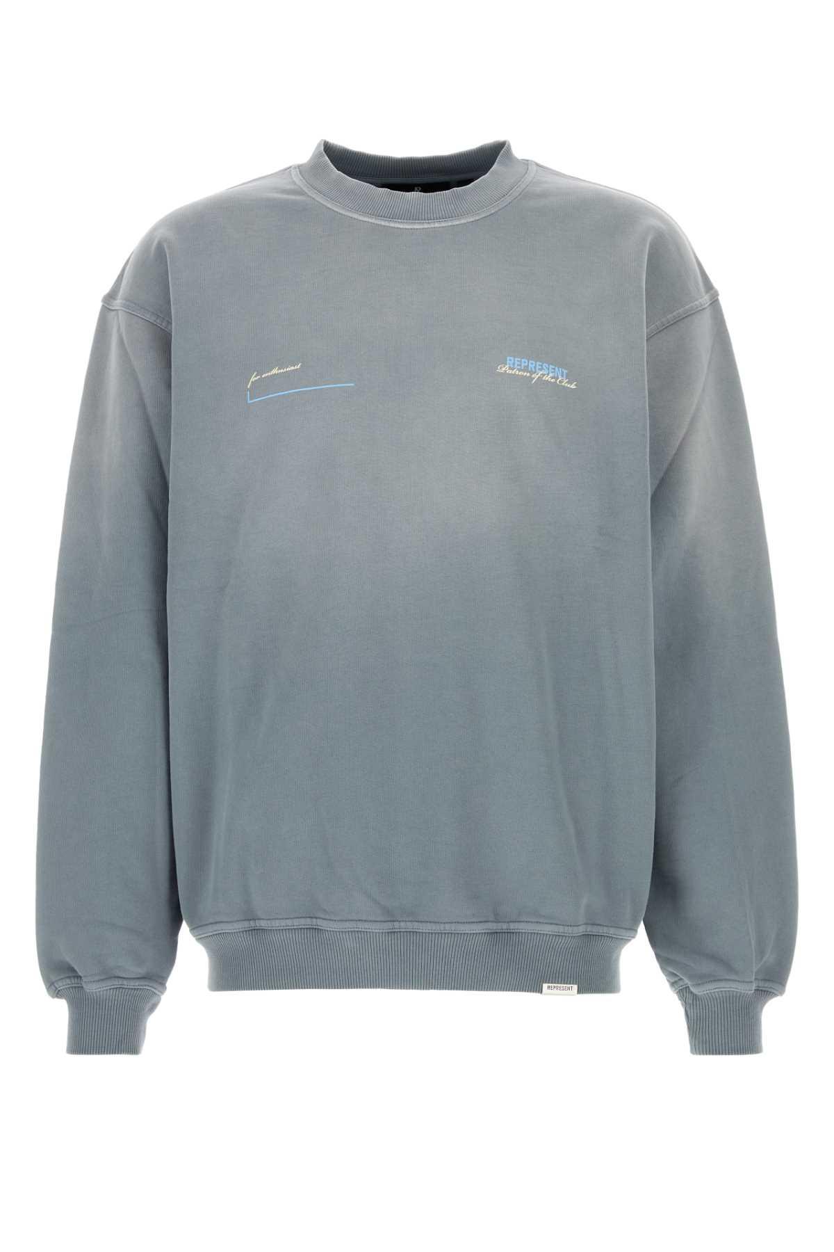 Represent Cotton Crew-neck Sweatshirt and Powder Blue Cotton Sweatshirt