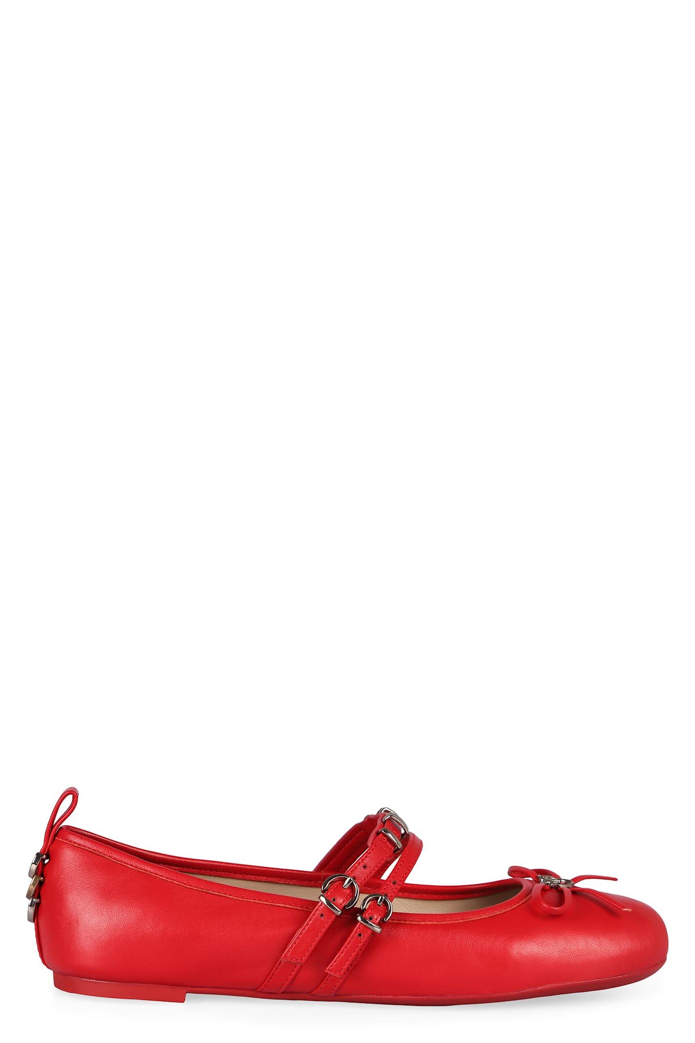 Pinko Gioia Leather Ballet Flats