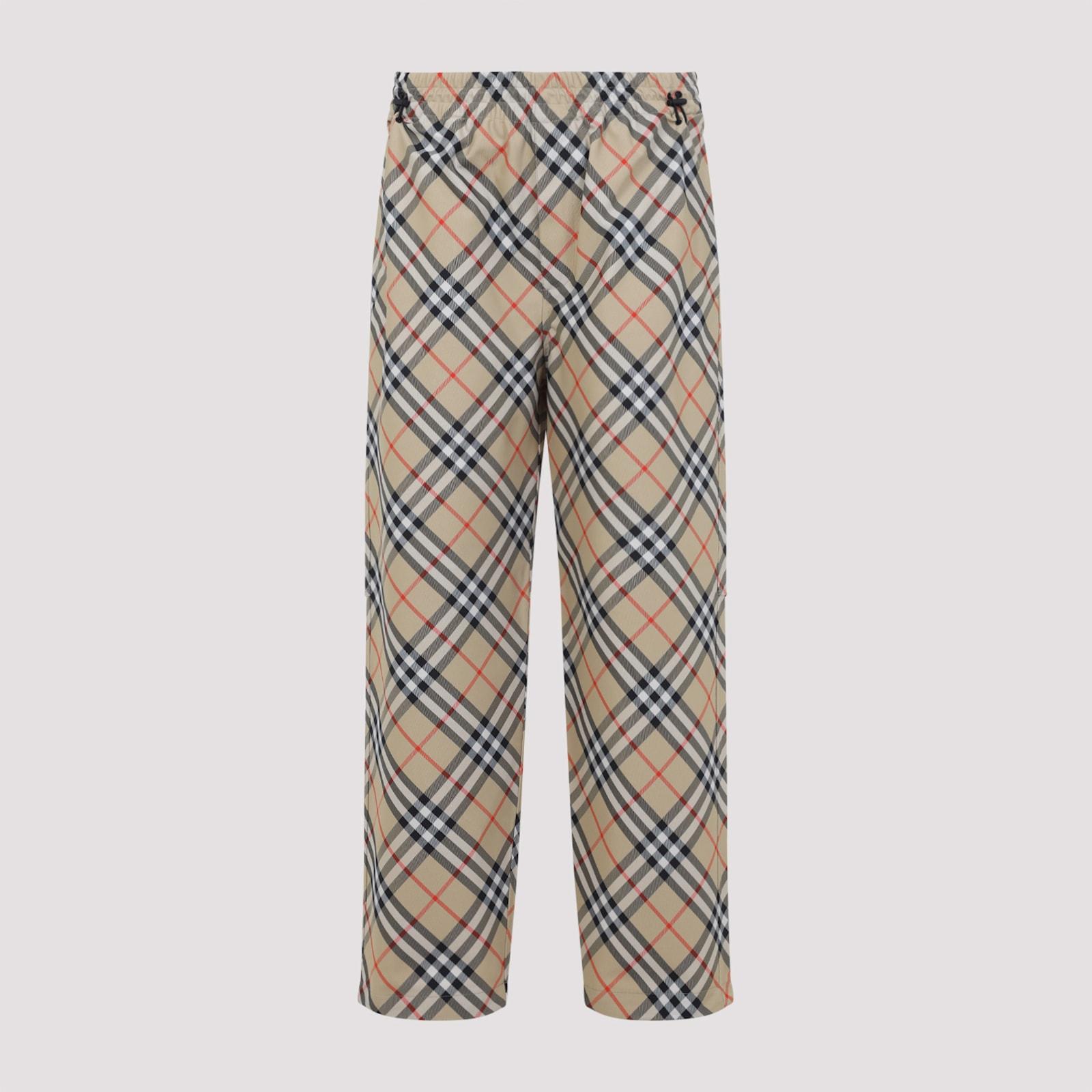 Burberry Men's Polyester Pants in Nude & Neutrals
