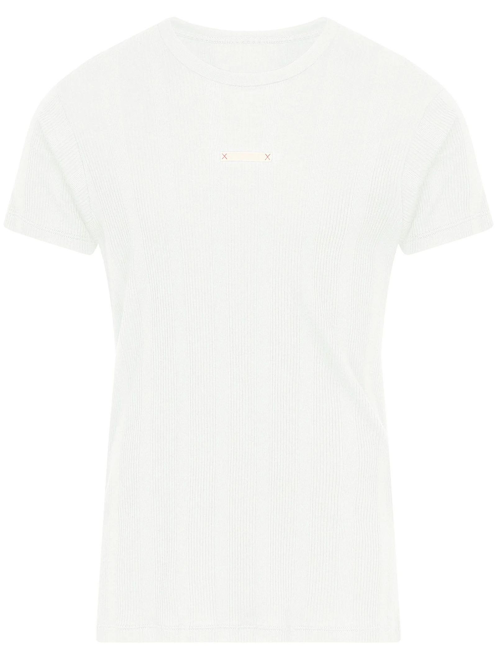 Maison Margiela Women's Cotton Blend T-Shirt in White