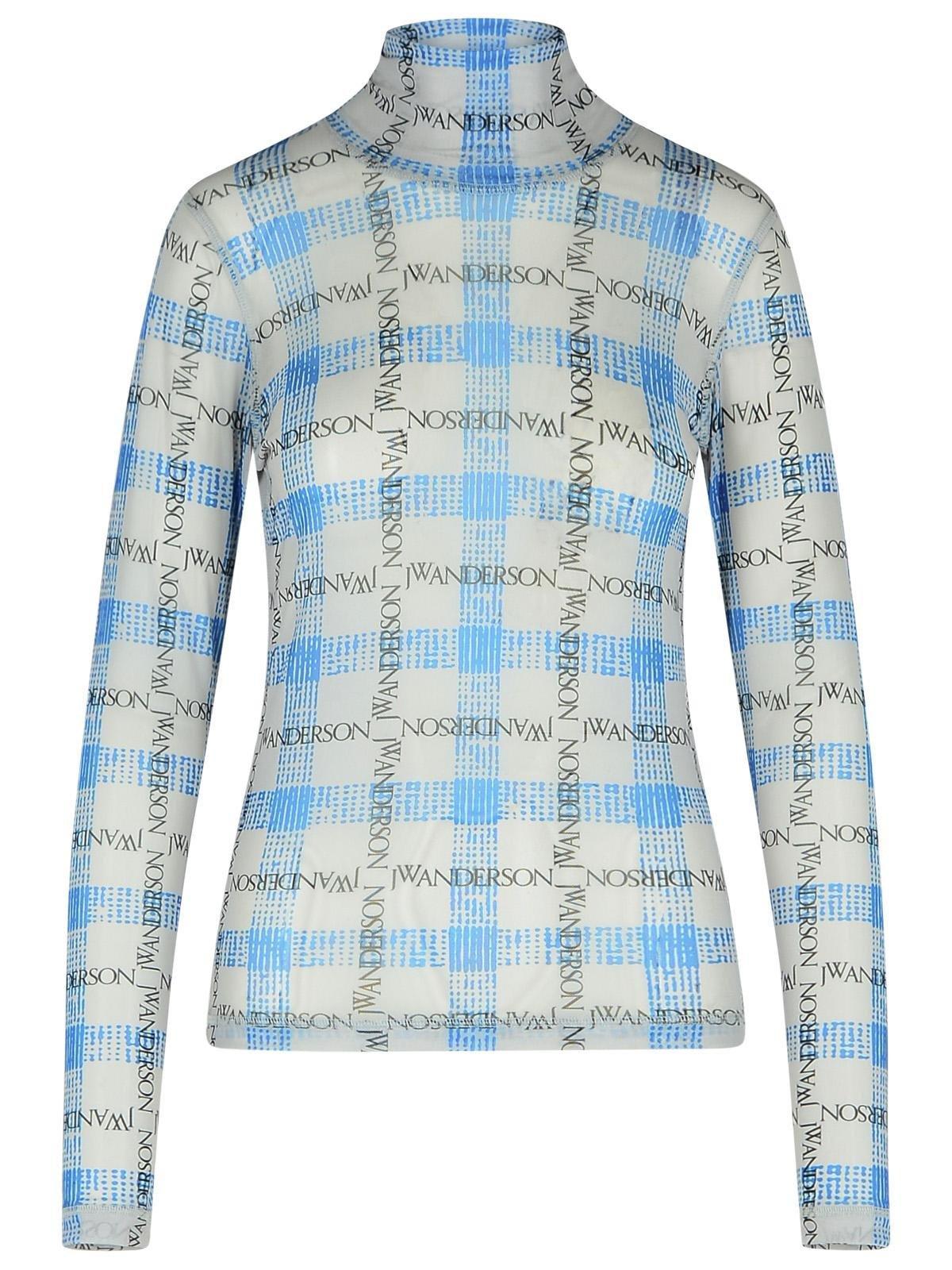 Jw Anderson Women's Semitransparent Top With Allover Logo