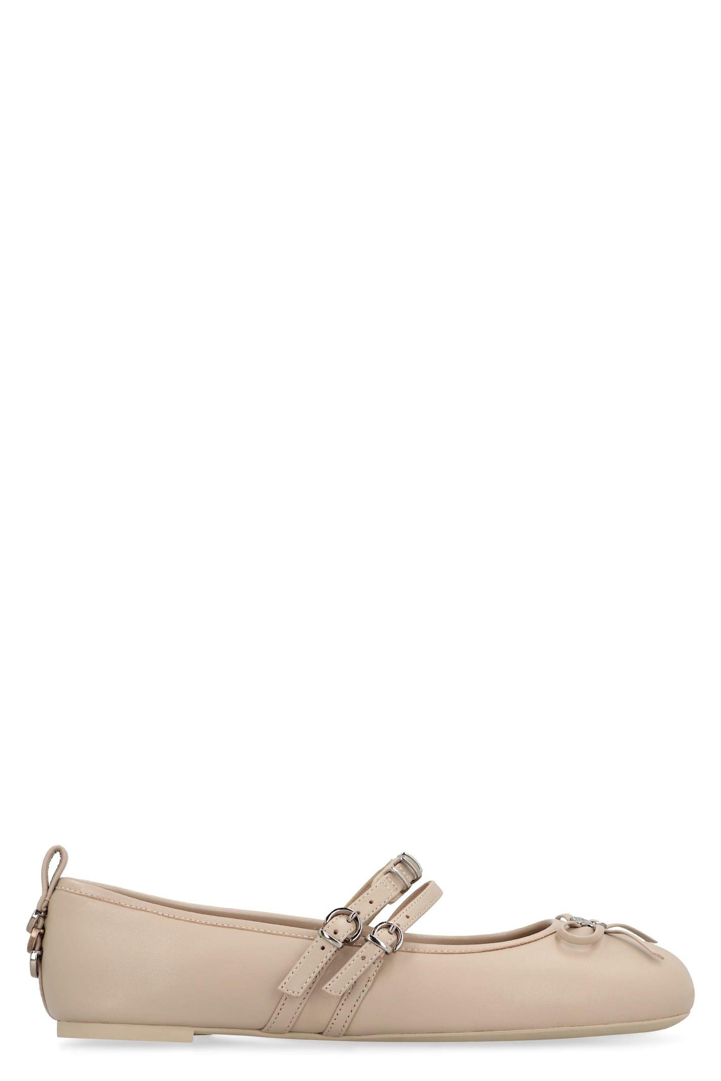 Pinko Gioia Leather Ballet Flats