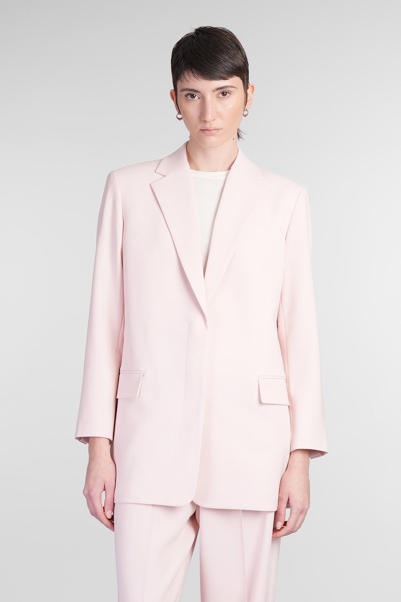 Theory Blazer In Rose-pink Triacetate