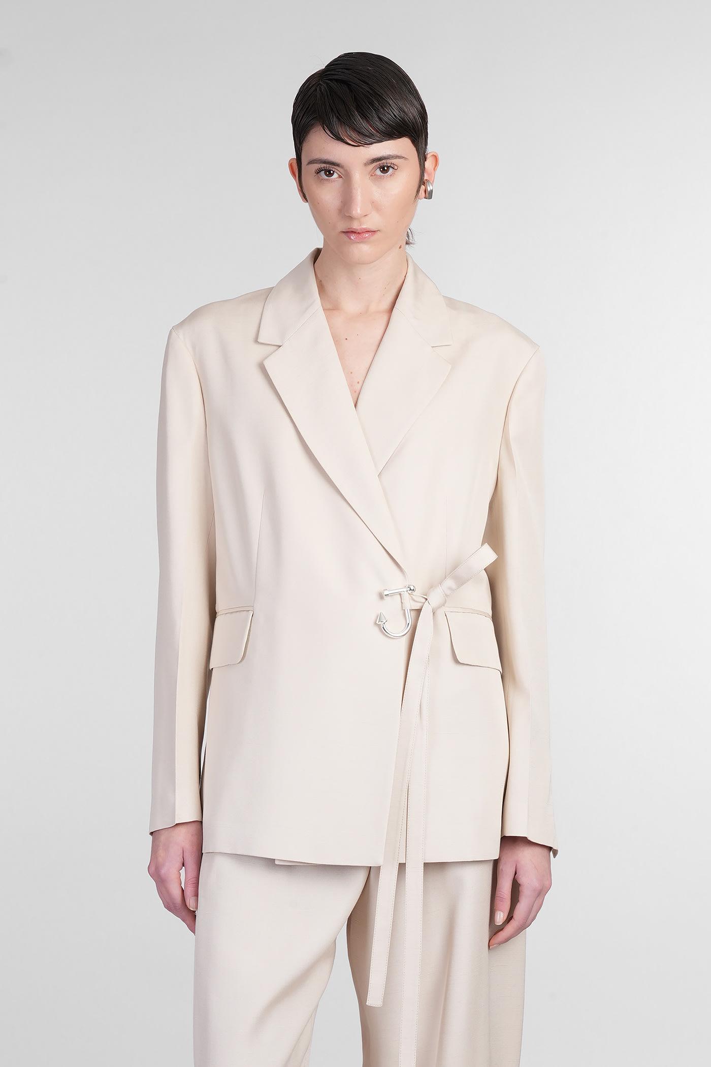 Jw Anderson Blazer In Beige Viscose