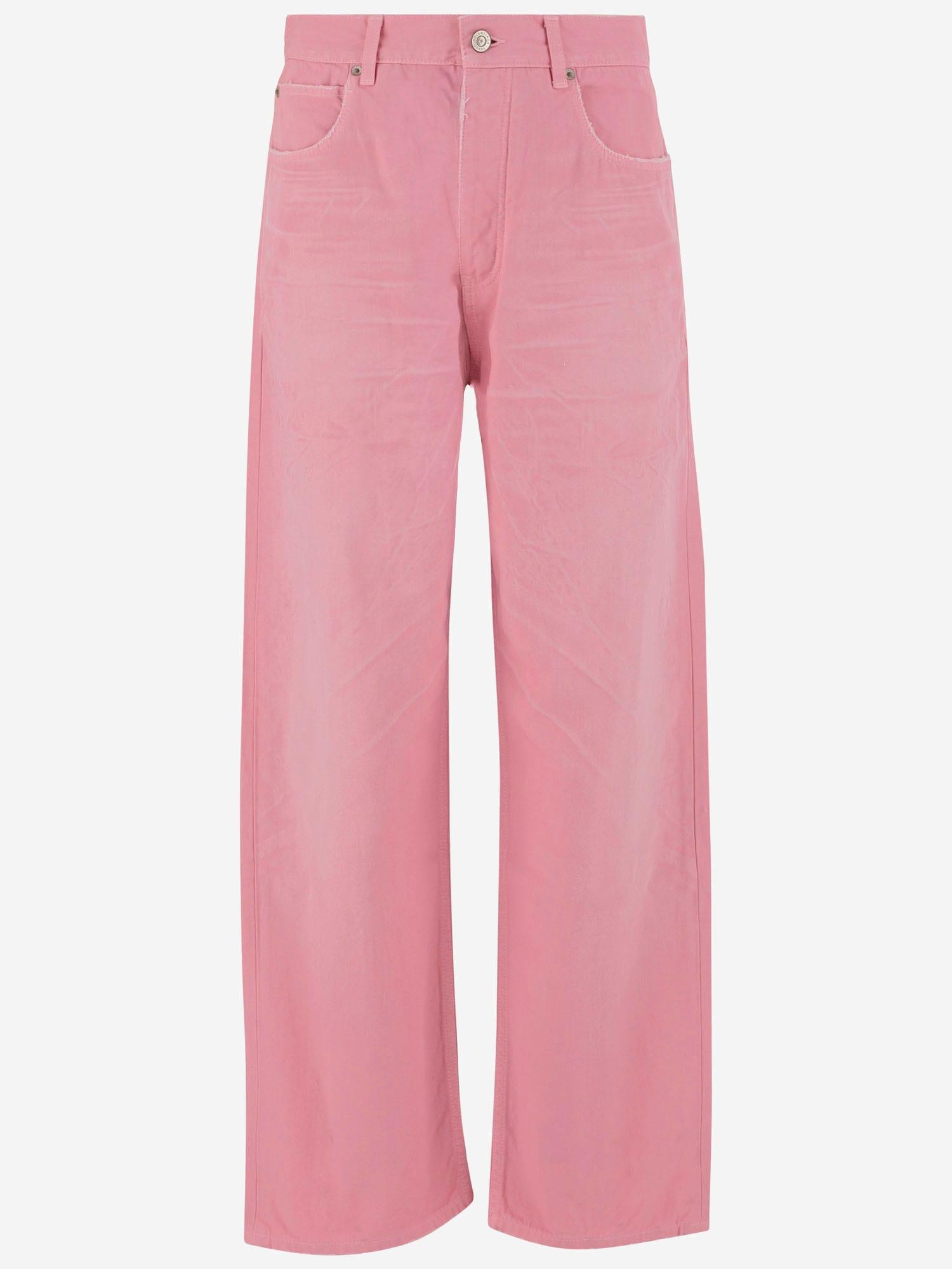 Balenciaga Women's Wide-Leg Baby Pink Jeans