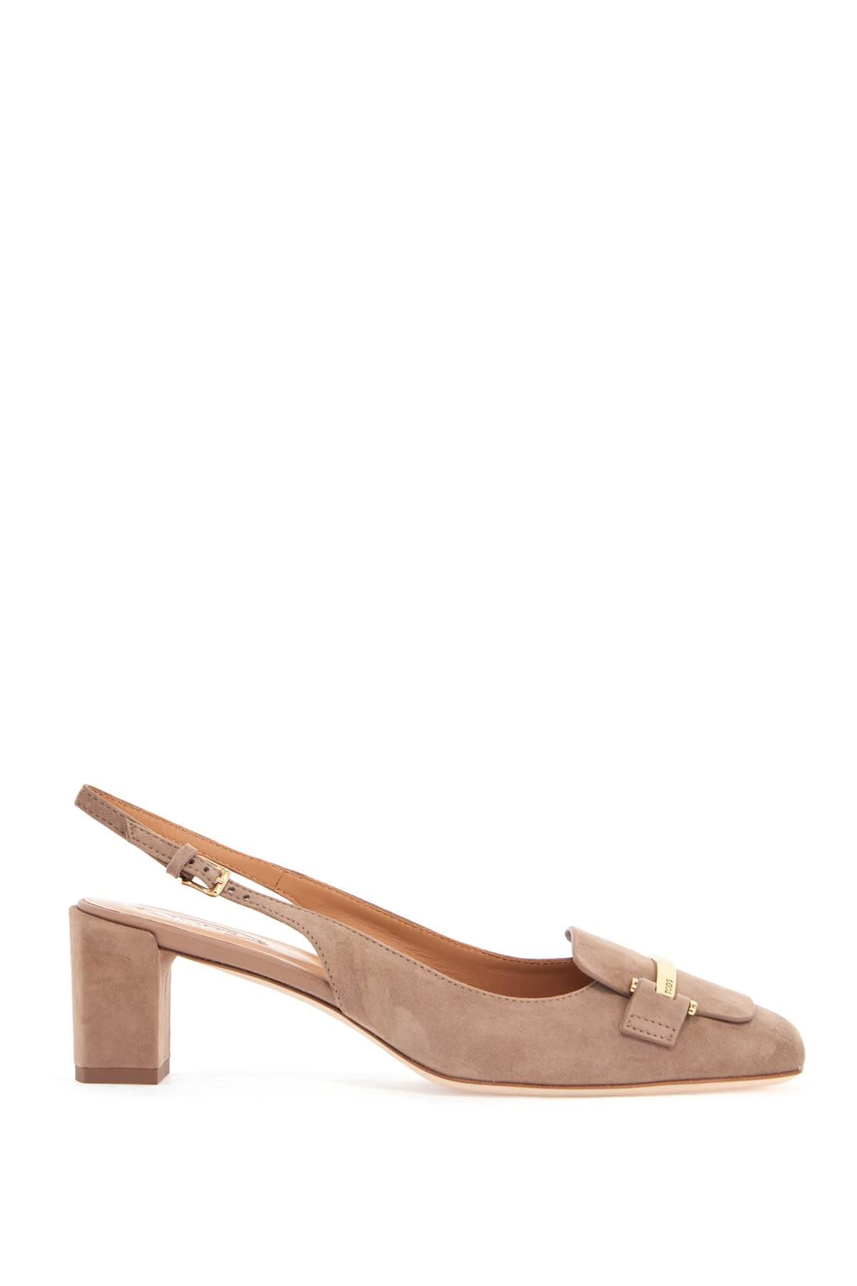 TOD'S Women's Leather and Suede Slingback Pumps