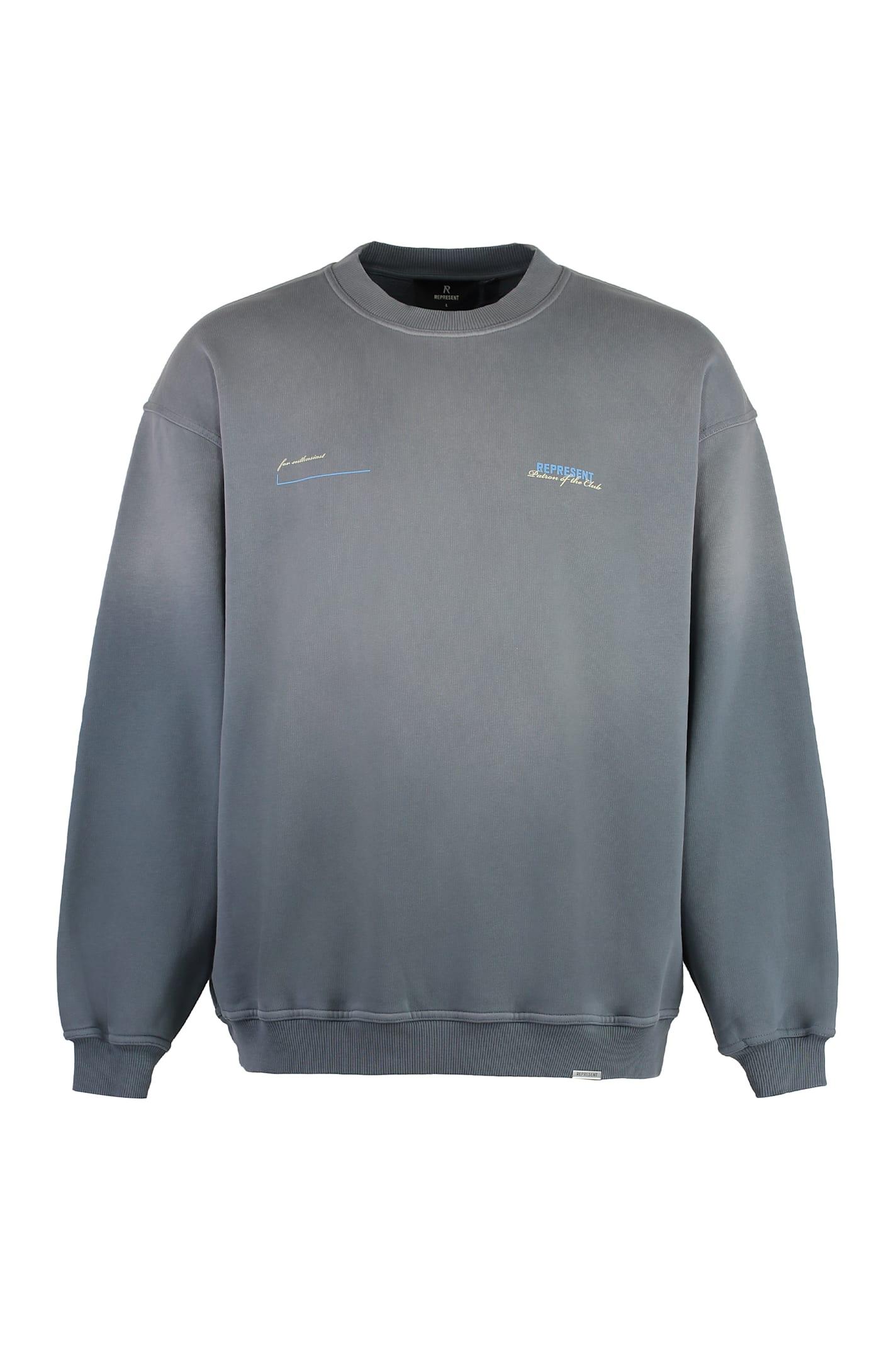 Represent Cotton Crew-neck Sweatshirt and Powder Blue Cotton Sweatshirt