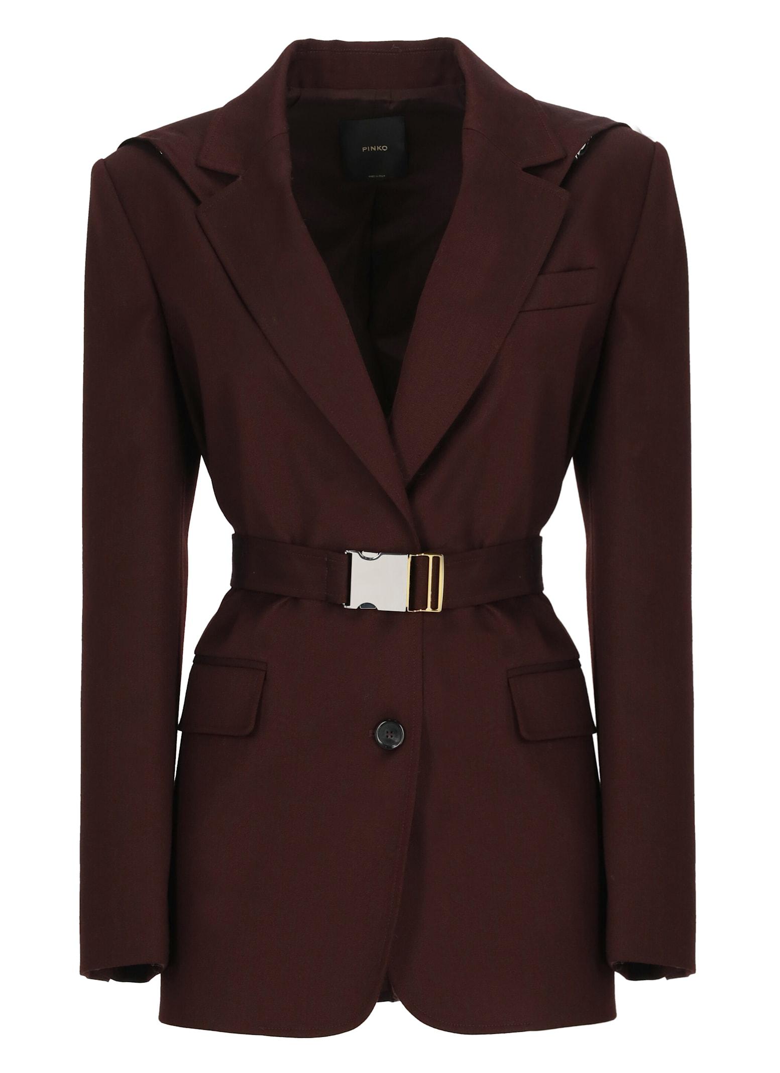 PINKO Single-breasted Belted Blazer