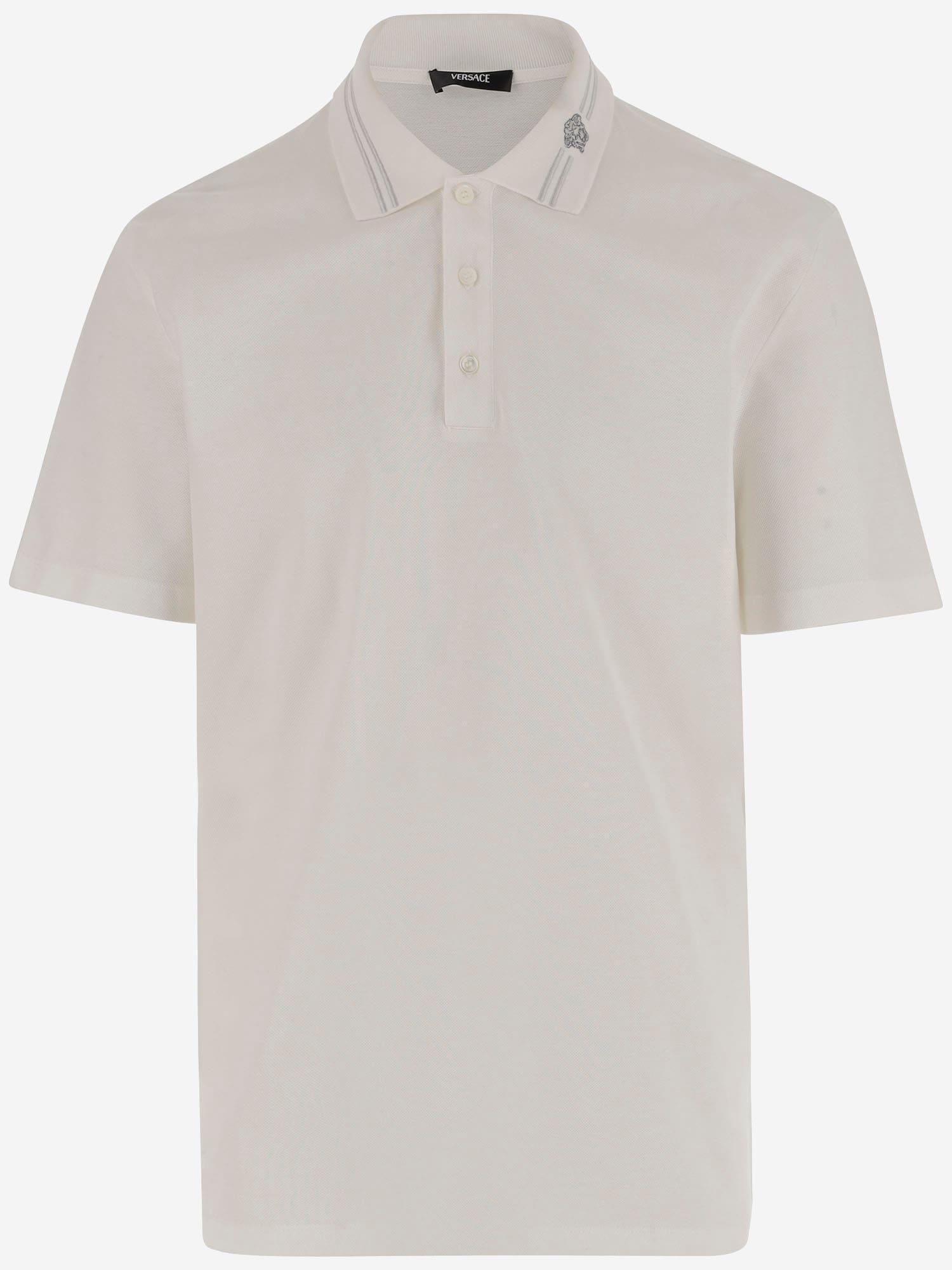 Versace Polo Shirt With Medusa Embroidery