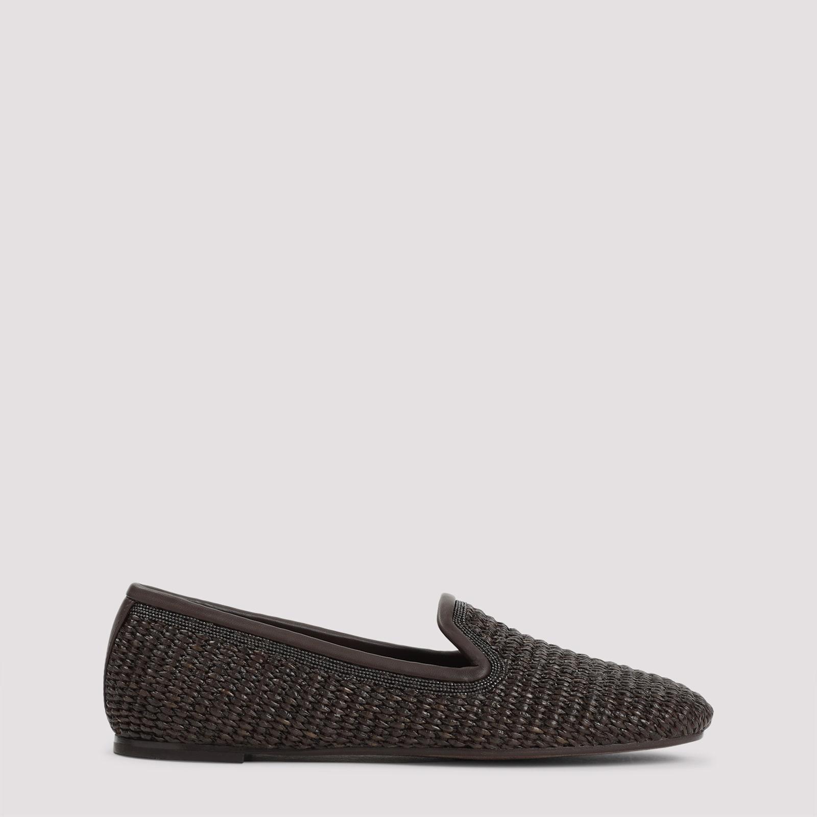 Brunello Cucinelli Raffia Slippers and Moccasins