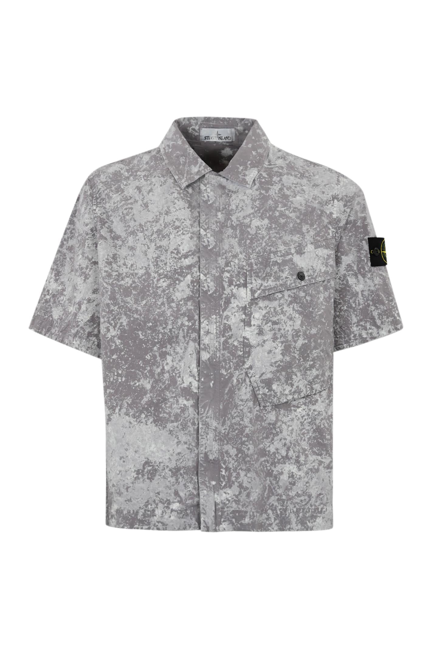 Stone Island Shirt Jacket in Cotton