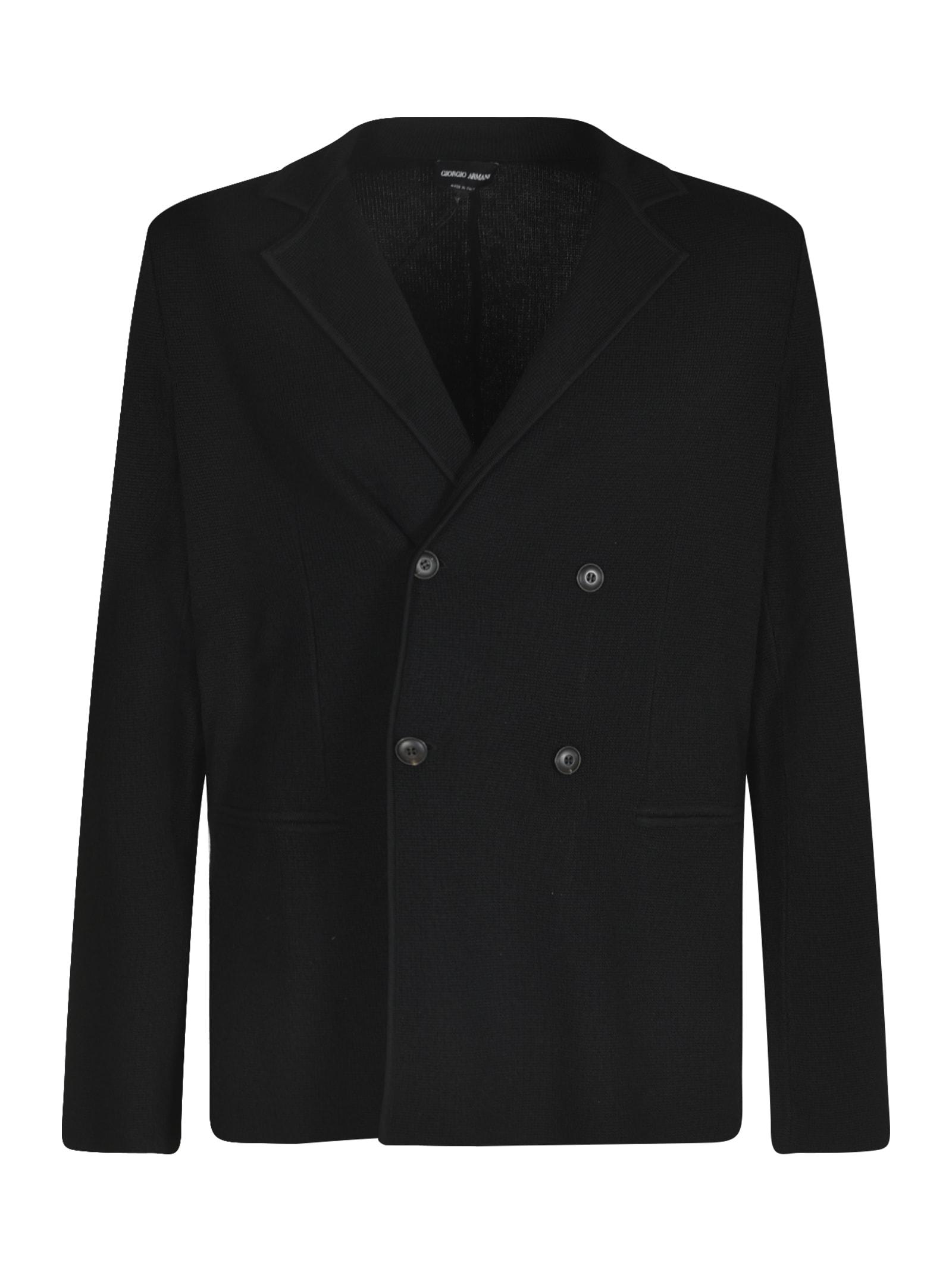 Giorgio Armani Double-breasted Knit Jacket