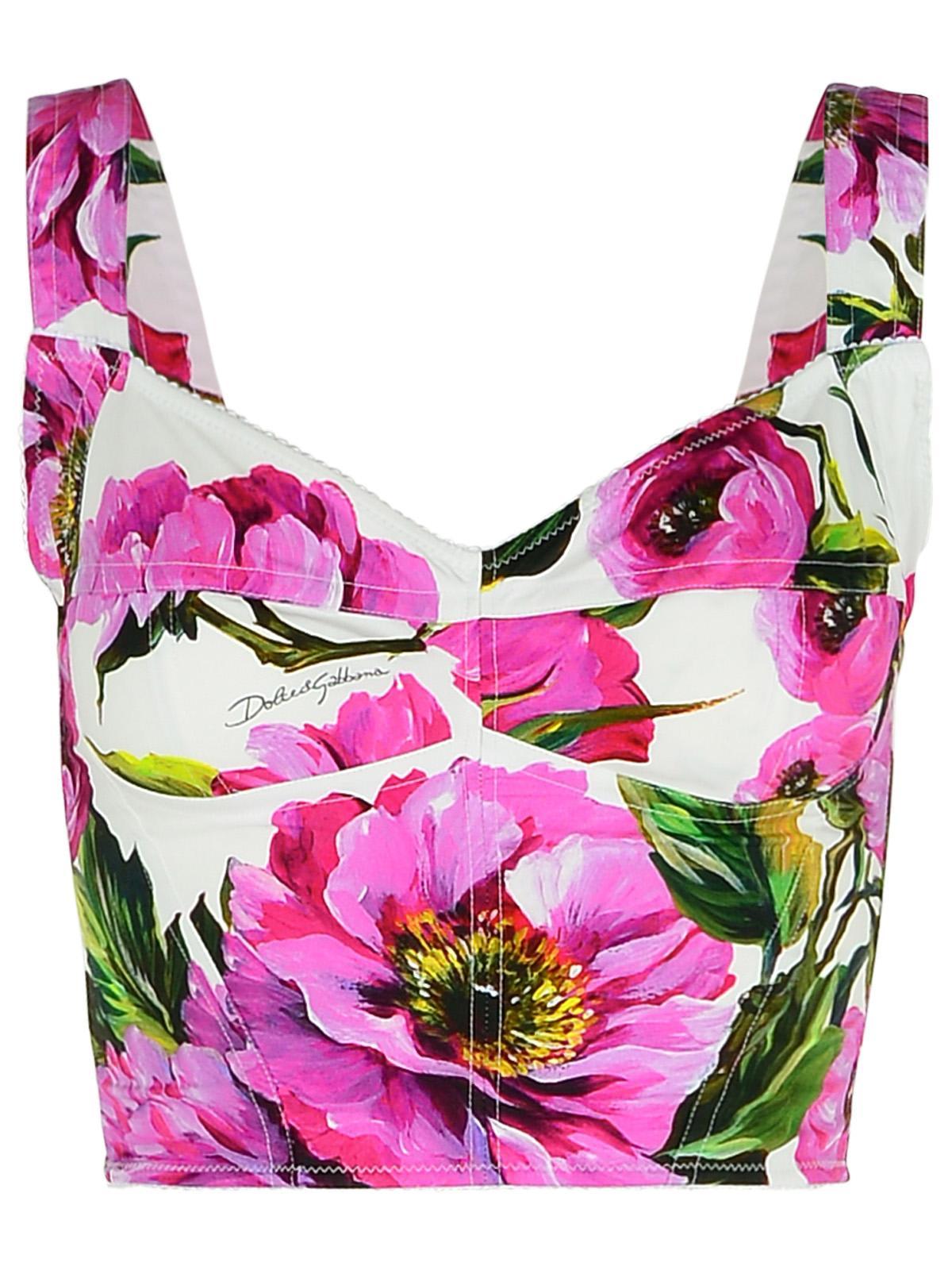 Dolce & Gabbana Peony Print Bustier