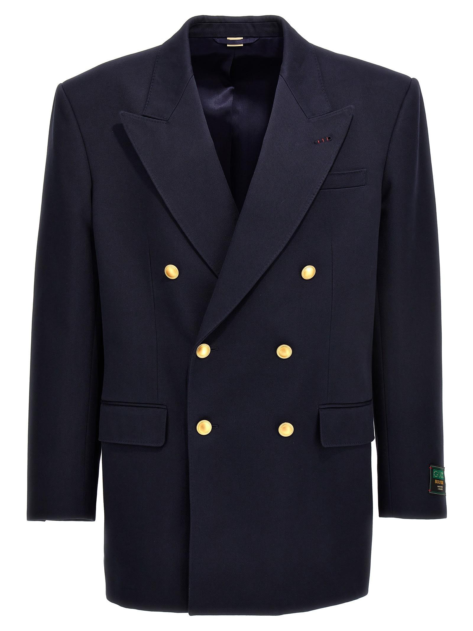 Gucci Gabardine Double Breast Blazer Jacket