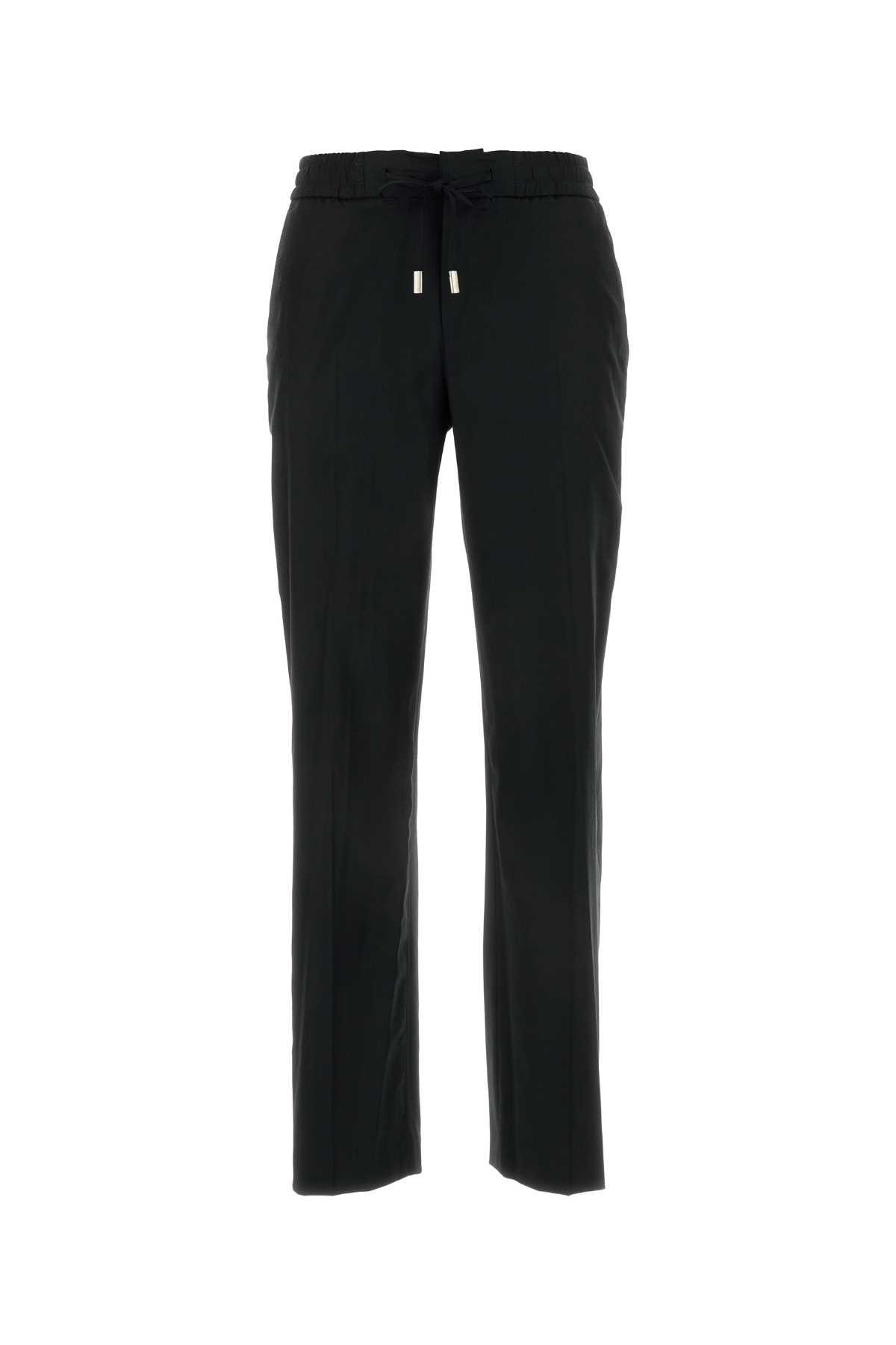 PT Torino Black Stretch Wool Blend Pant