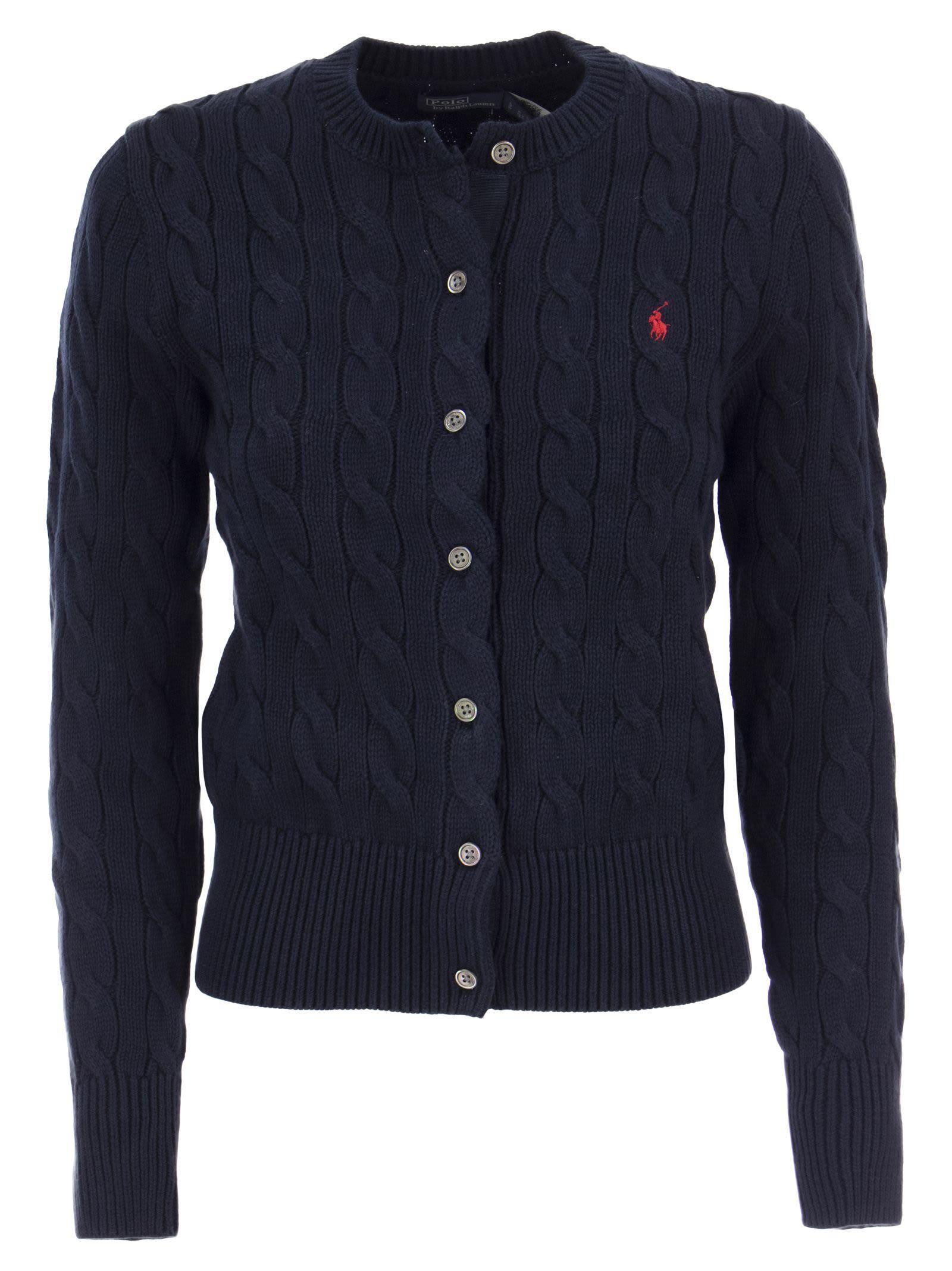 Polo Ralph Lauren Navy Cotton Cardigan